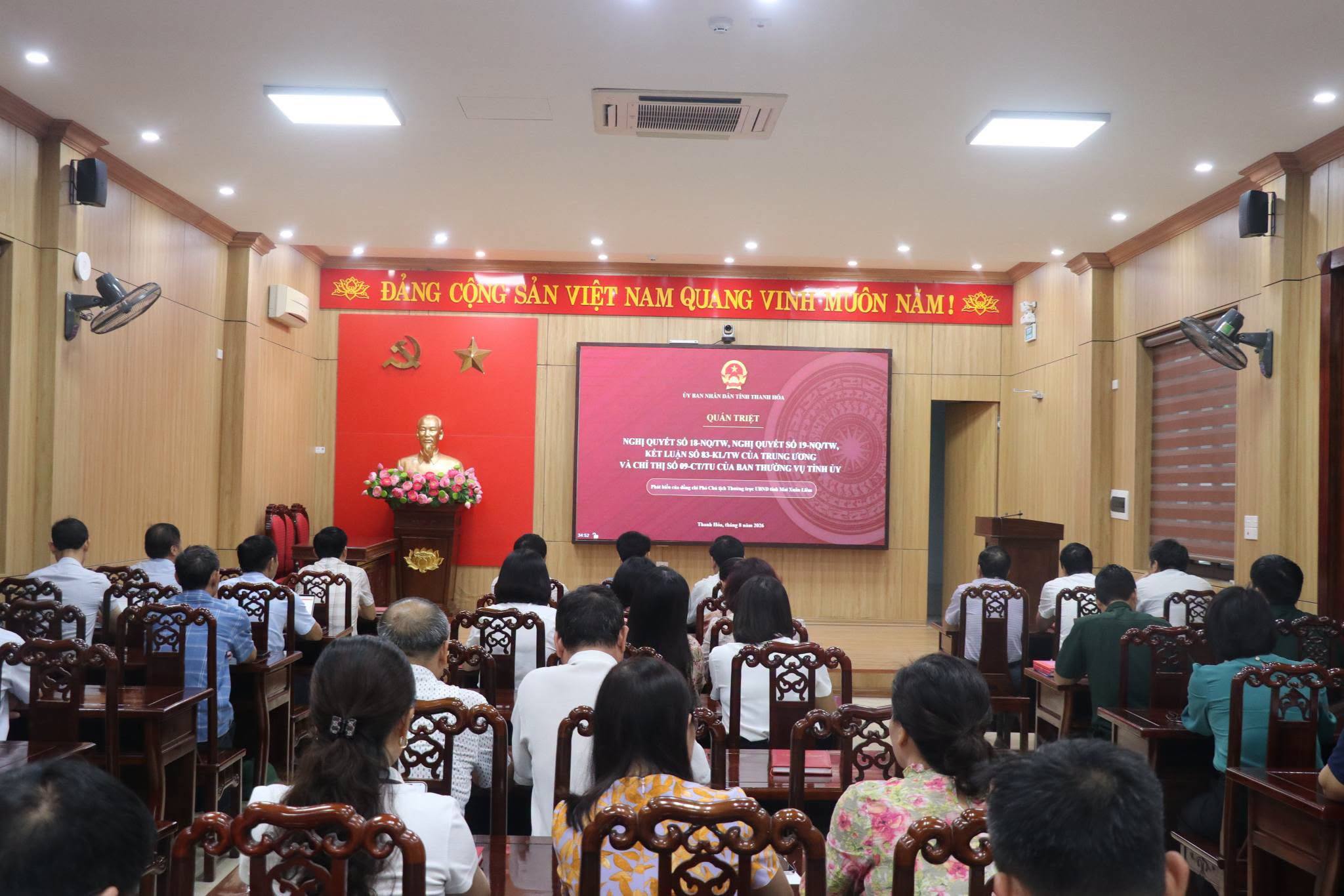 Thanh Hóa quán triệt, triển khai các nghị quyết, chỉ thị, quy định mới của Trung ương và của tỉnh