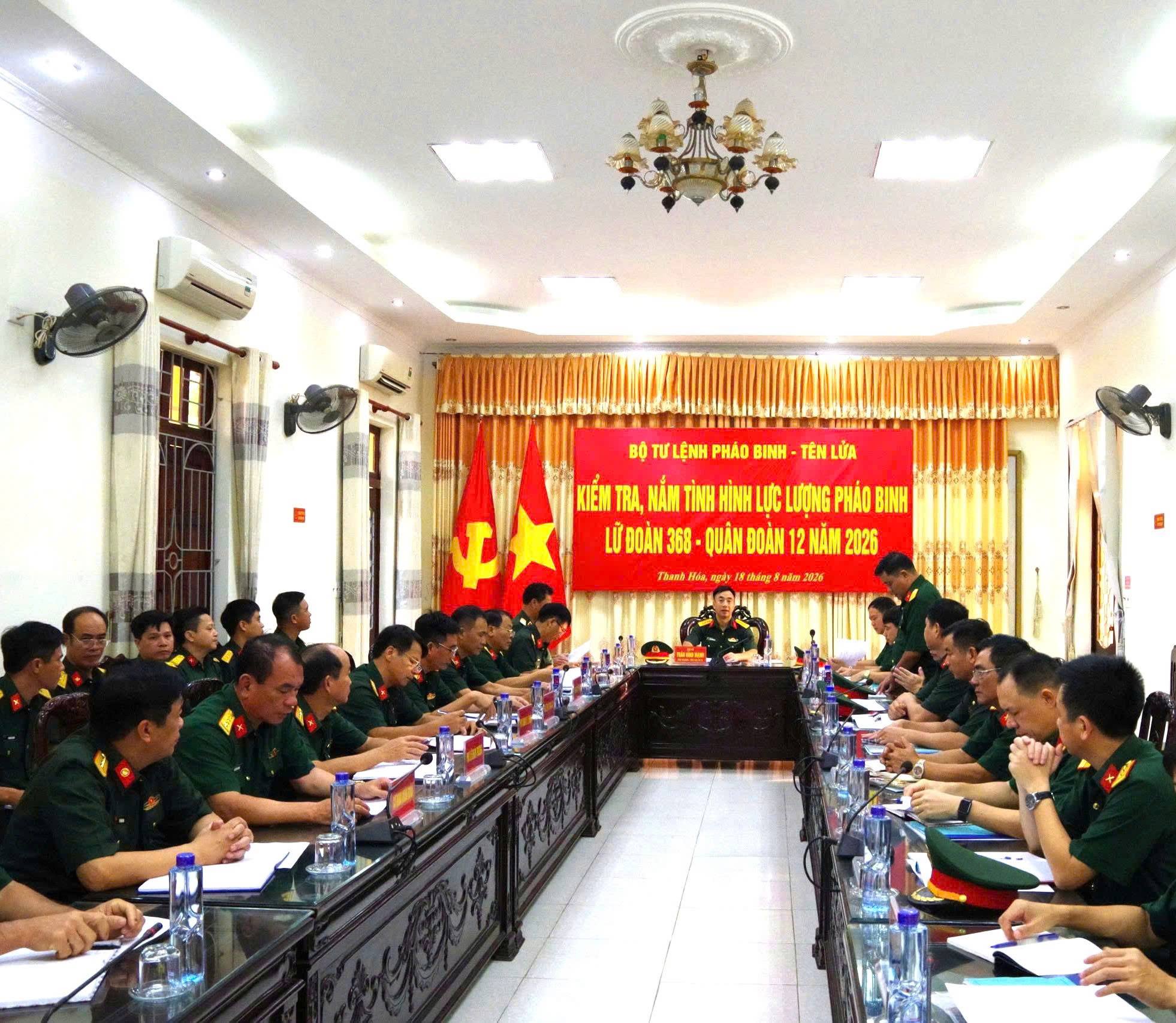 Bộ Tư lệnh Pháo binh - Tên lửa kiểm tra, nắm tình hình lực lượng pháo binh tại lữ đoàn 368