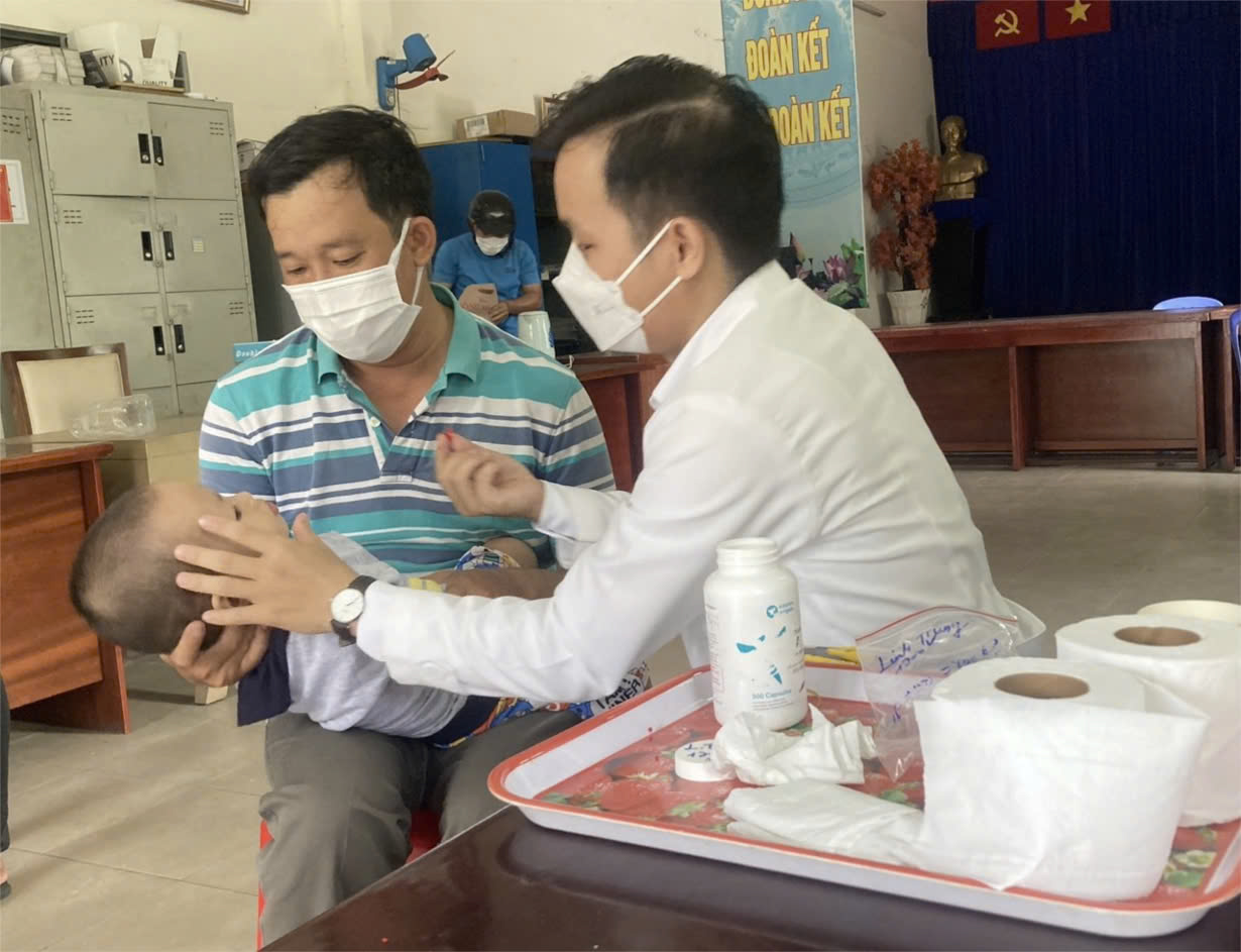 UBND phường Quang Trung triển khai tổ chức chiến dịch uống Vitamin A