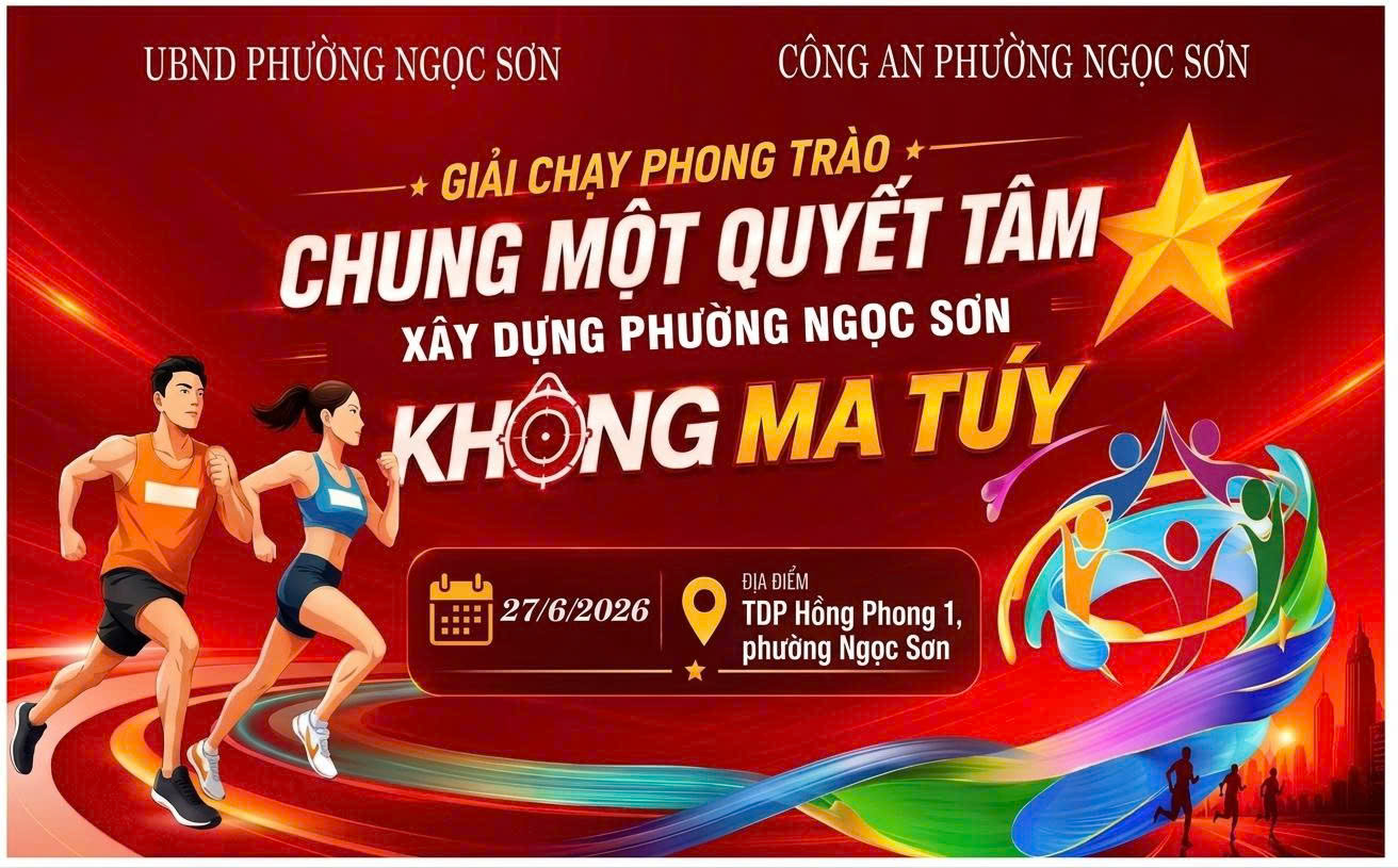 MÍT TINH VÀ CHẠY HƯỞNG ỨNG THÁNG HÀNH ĐỘNG PHÒNG, CHỐNG MA TÚY NĂM 2026 Chủ đề: “Chung một quyết tâm xây dựng xã, phường, đặc khu không ma túy”