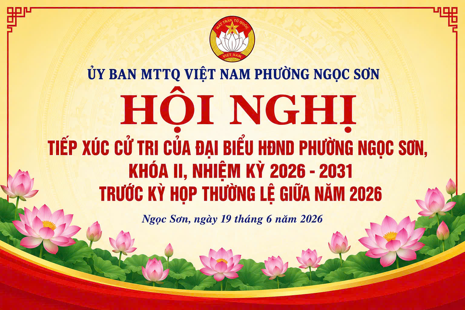 PHƯỜNG NGỌC SƠN TỔ CHỨC HỘI NGHỊ TIẾP XÚC CỬ TRI CỦA ĐẠI BIỂU HĐND PHƯỜNG NGỌC SƠN KHÓA II, NHIỆM KỲ 2026 – 2031, TRƯỚC KỲ HỌP THƯỜNG LỆ GIỮA NĂM 2026.