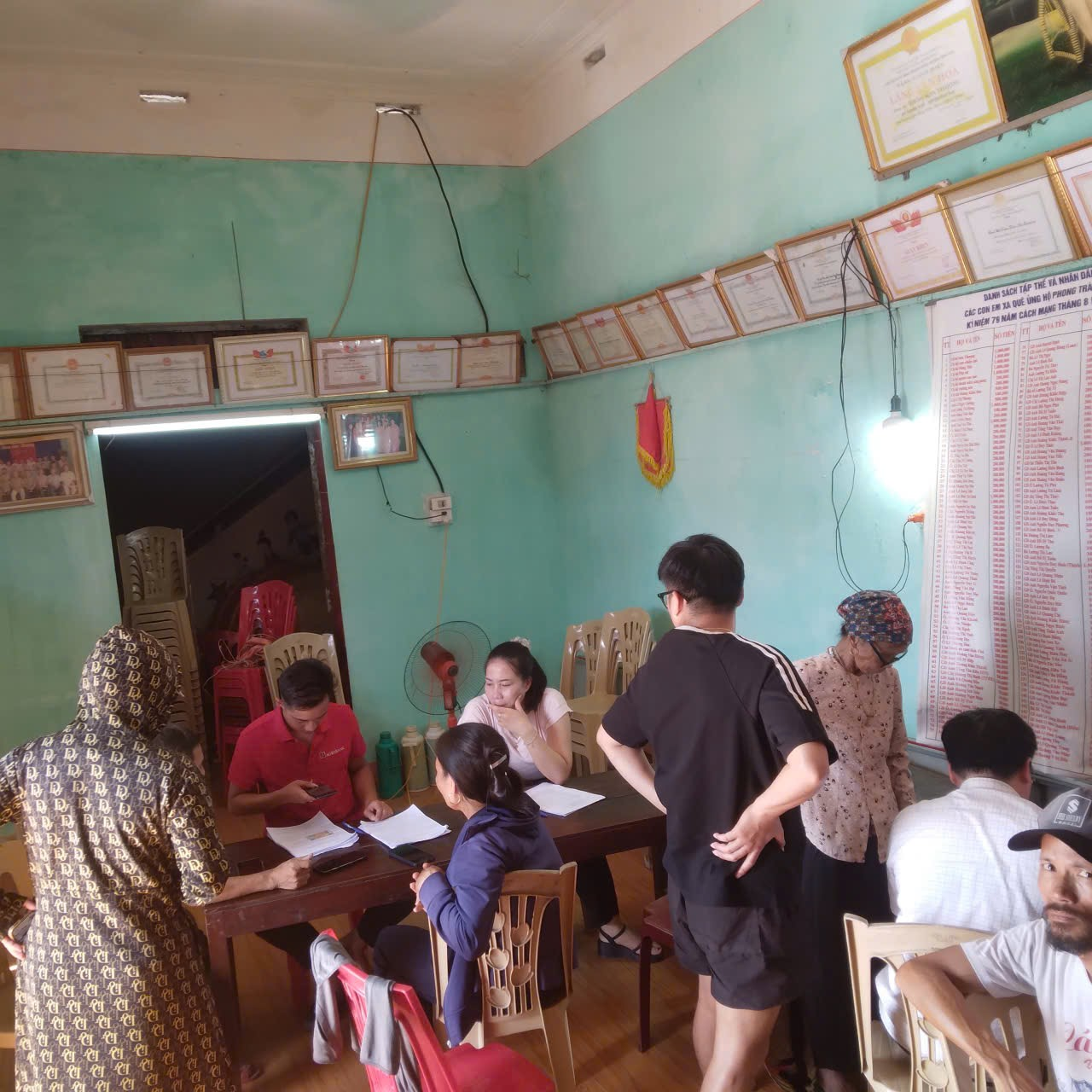 Ngân hàng Nông nghiệp và phát triển nông thôn, phòng Văn Hóa - Xã hội, công an phường phối hợp cùng các đồng chí Tổ dân phố triển khai thực hiện, rất khẩn trương tích cực và  hiệu quả việc chi trả lương hưu, an sinh xã hội qua tài khoản 