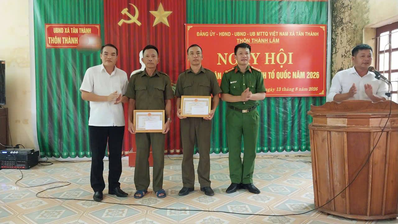 Thôn Thành Lãm tổ chức Ngày hội toàn dân bảo vệ an ninh Tổ quốc năm 2026