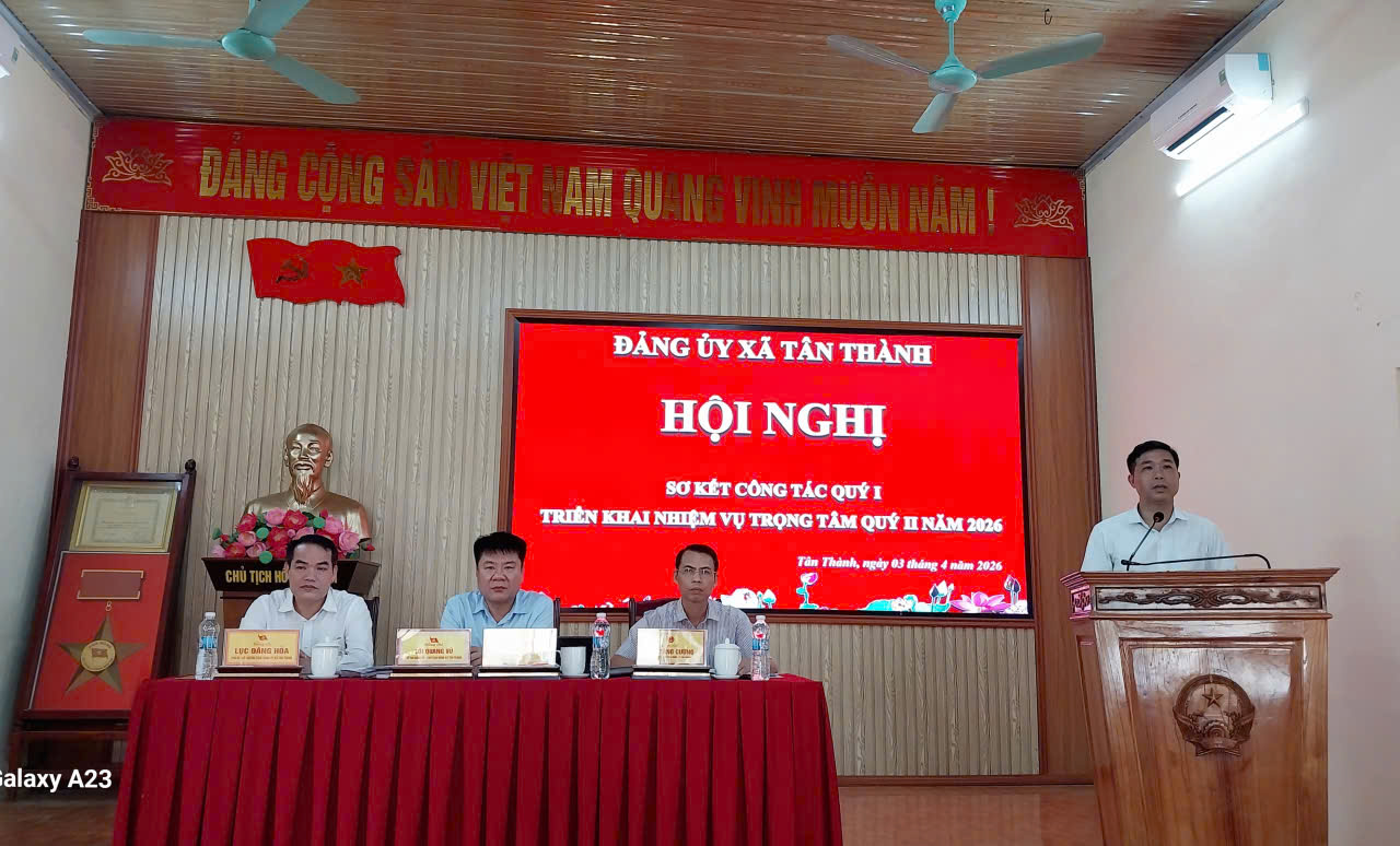 Đảng ủy xã Tân Thành triển khai nhiệm vụ trọng tâm quý II năm 2026 