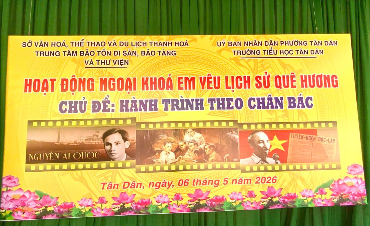 Trường Tiểu học Tân Dân tổ chức hoạt động ngoại khóa “Em yêu lịch sử quê hương” - Hành trình theo chân Bác năm học 2025–2026