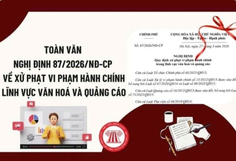 Nghị định quy định xử phạt vi phạm hành chính trong lĩnh vực văn hóa và quảng cáo
