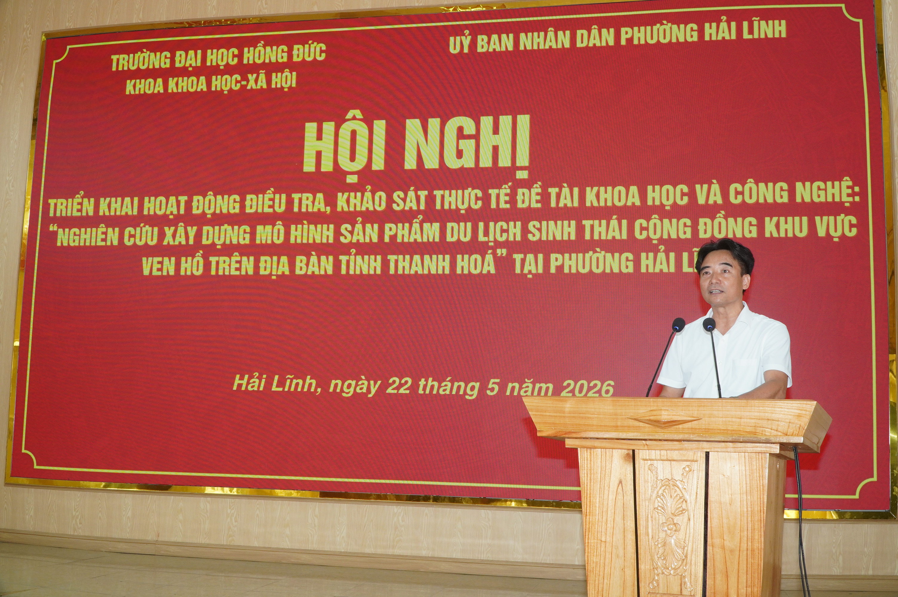 Phường Hải Lĩnh triển khai khảo sát thực tế đề tài khoa học về du lịch sinh thái cộng đồng ven hồ