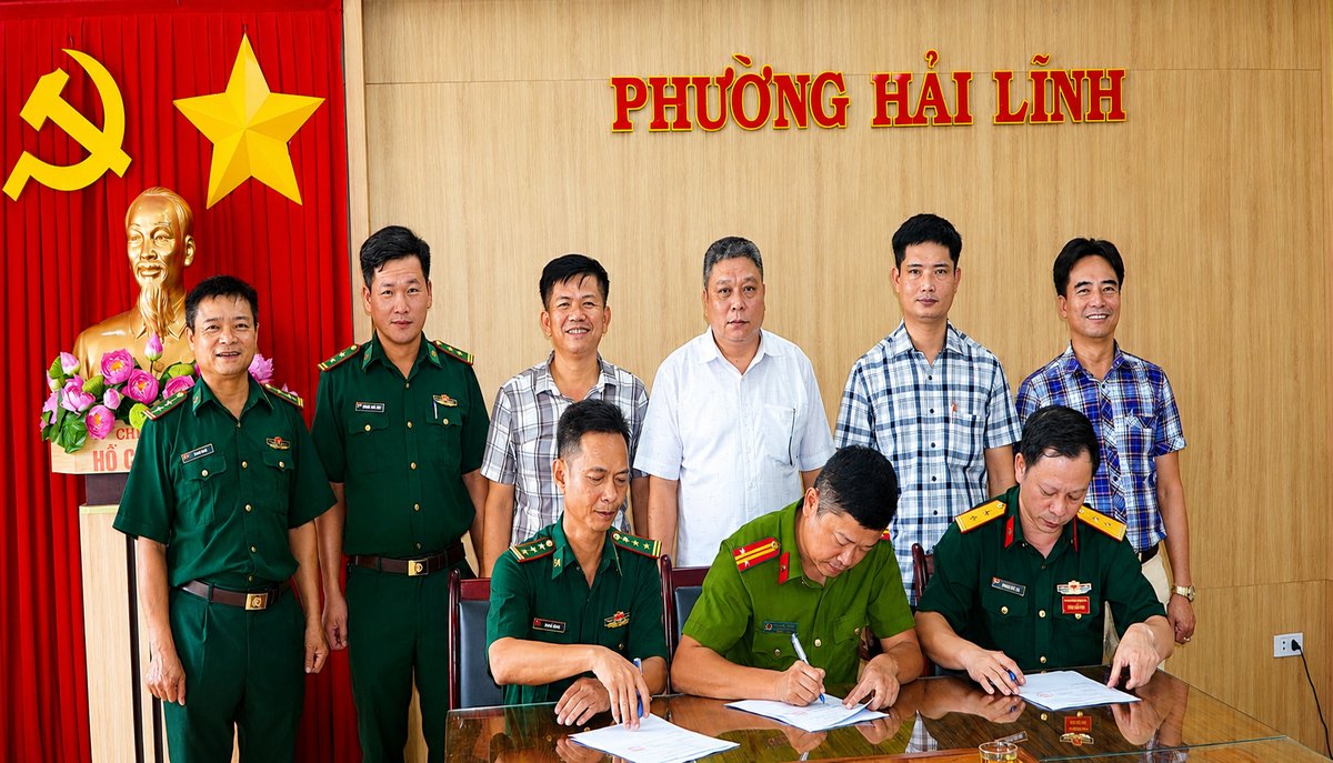 HẢI LĨNH KÝ KẾT QUY CHẾ PHỐI HỢP GIỮA CÔNG AN – QUÂN SỰ – BIÊN PHÒNG TRONG BẢO ĐẢM AN NINH, TRẬT TỰ