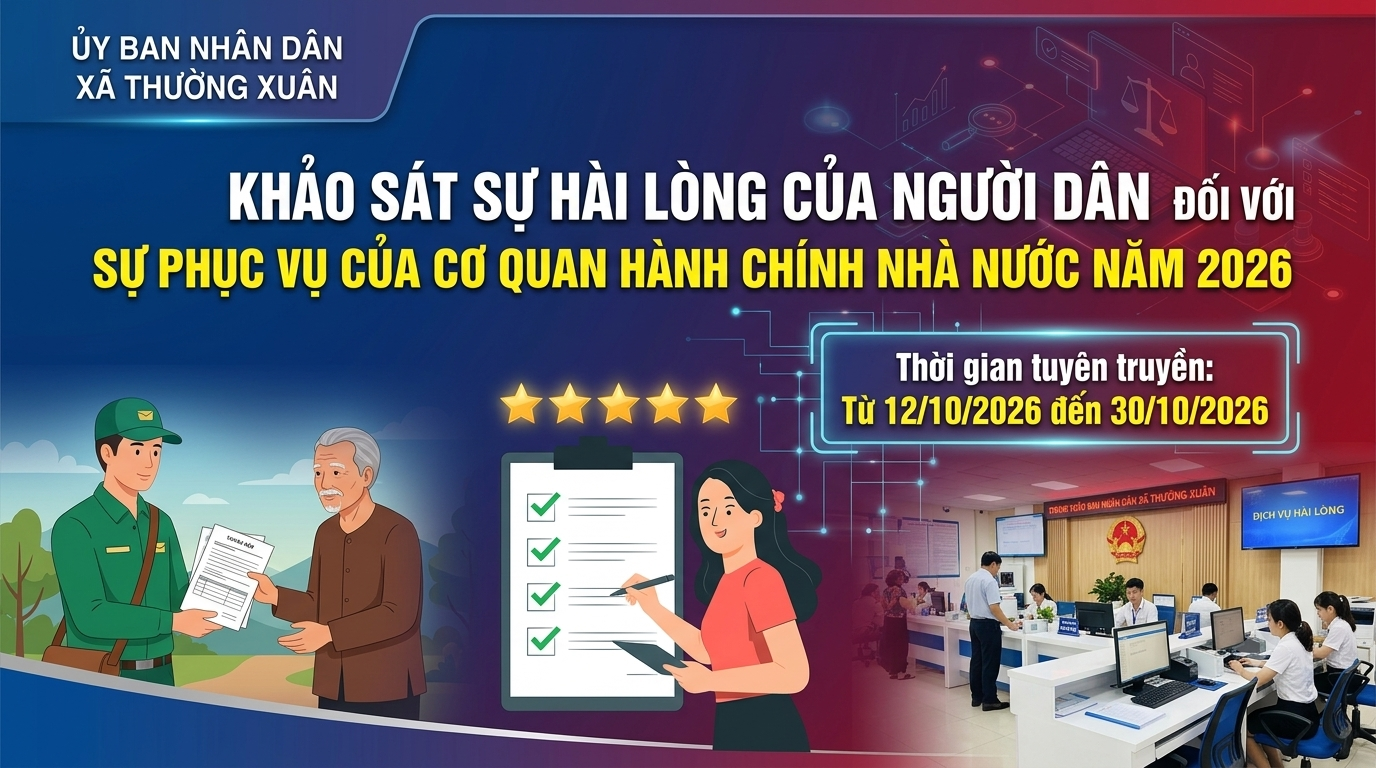 V/v tuyên truyền việc khảo sát sự hài lòng của người dân đối với sự phục vụ của cơ quan hành chính nhà nước năm 2026