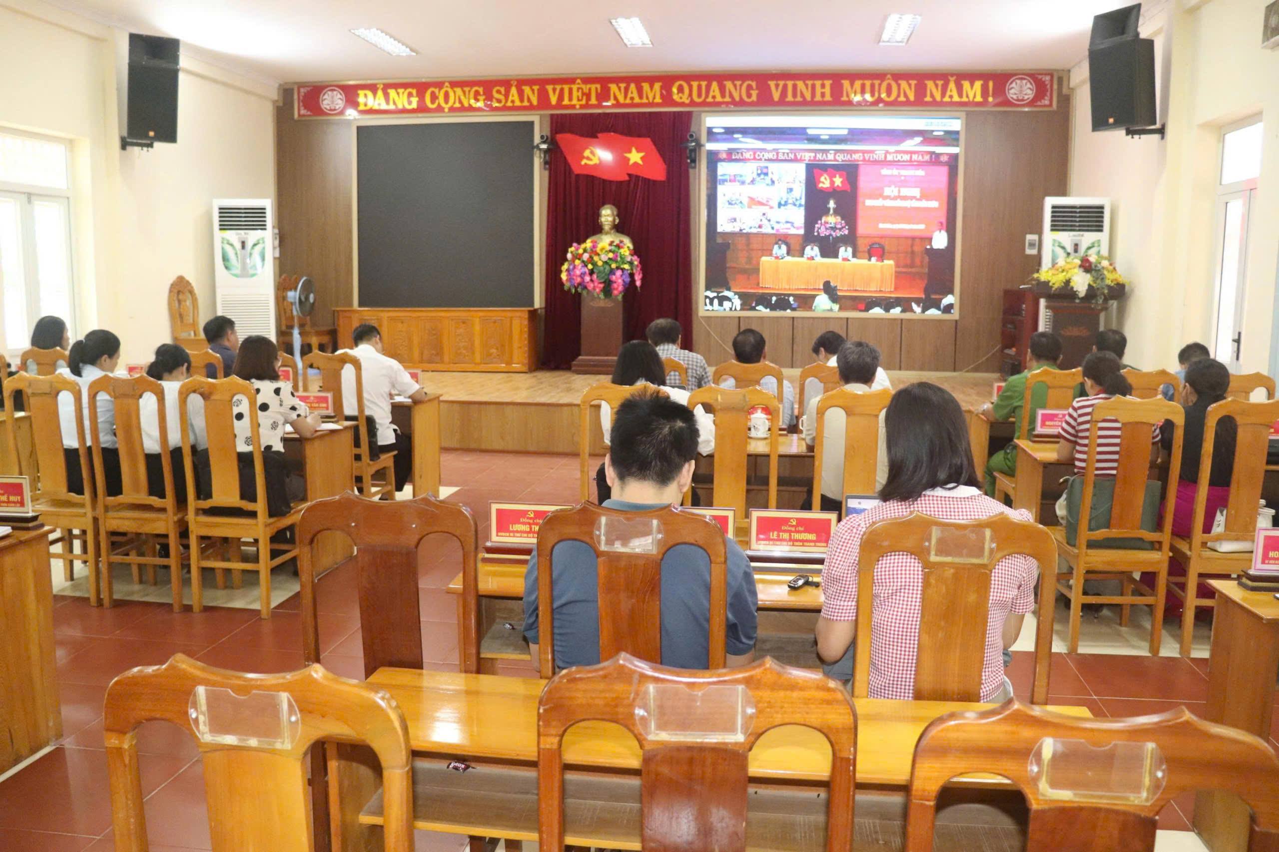 XÃ THƯỜNG XUÂN THAM DỰ HỘI NGHỊ TRỰC TUYẾN BAN CHẤP HÀNH ĐẢNG BỘ TỈNH THANH HÓA LẦN THỨ 9 (KHÓA XX) MỞ RỘNG