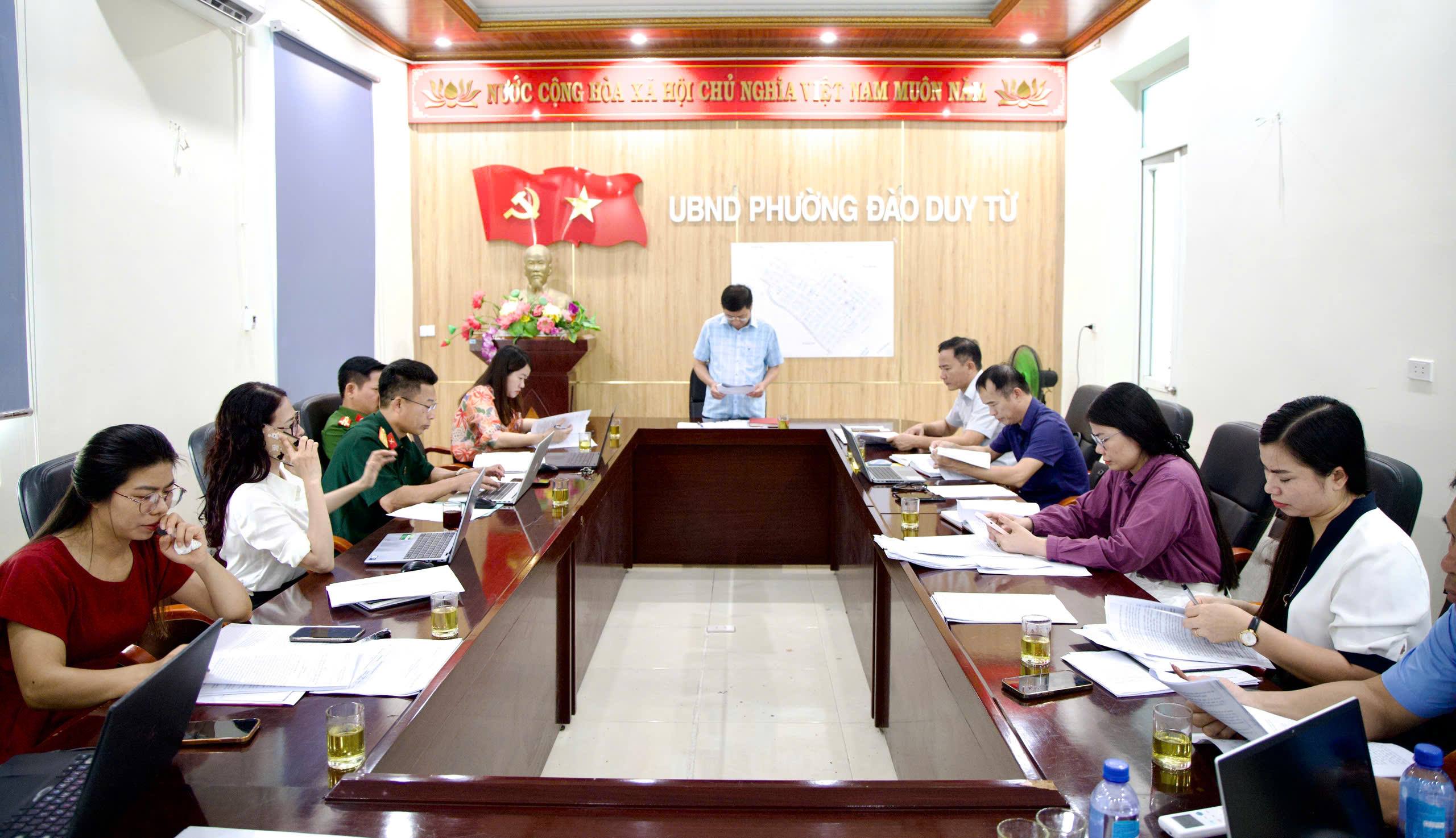 UBND phường Đào Duy Từ thảo luận phương án sắp xếp, tổ chức lại các trường công lập giai đoạn 2026–2030 
