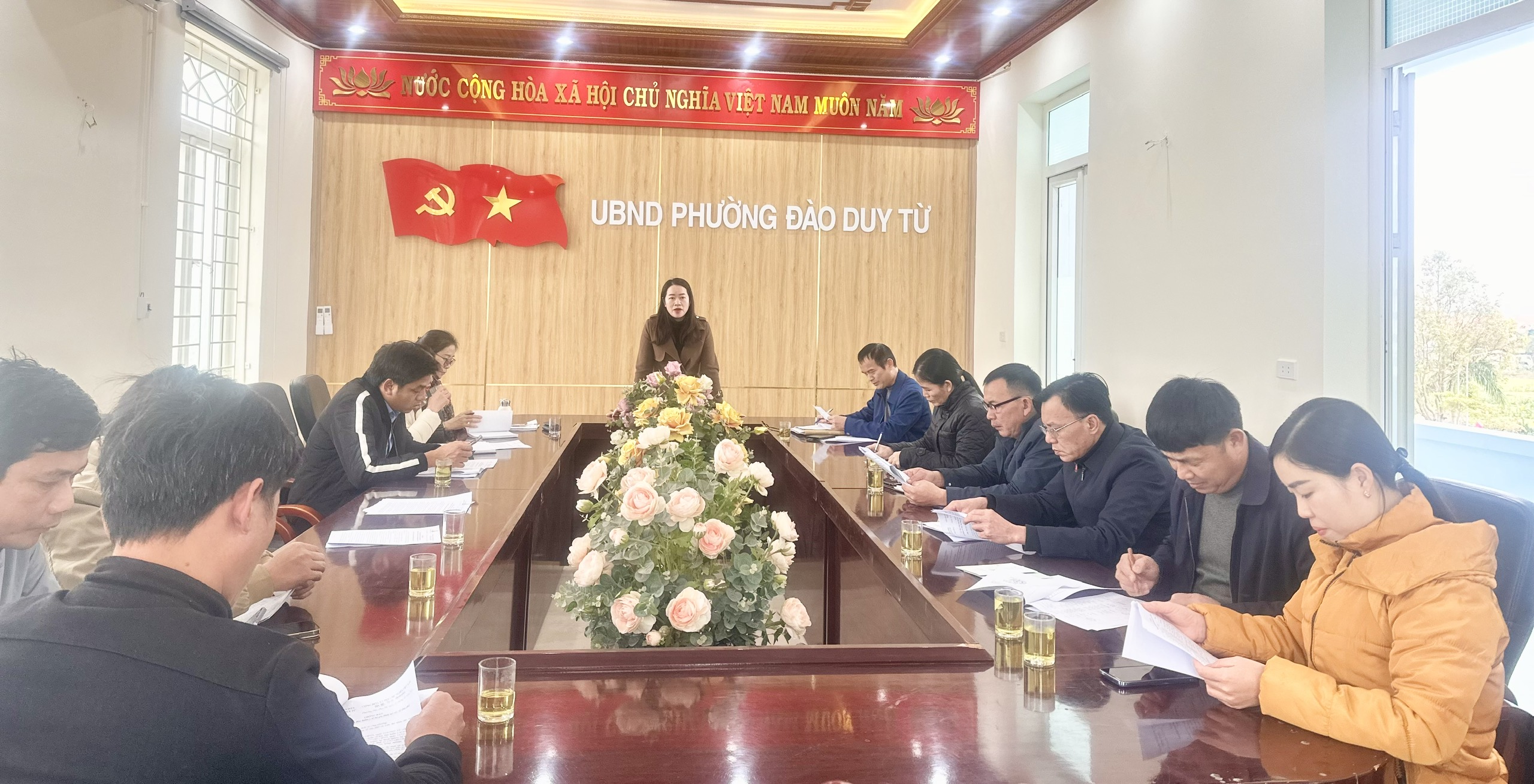 Hội nghị triển khai BHYT hộ cận nghèo, hộ làm nông, lâm, diêm, ngư nghiệp có mức sống trung bình năm 2026 trên địa bàn phường Đào Duy Từ.