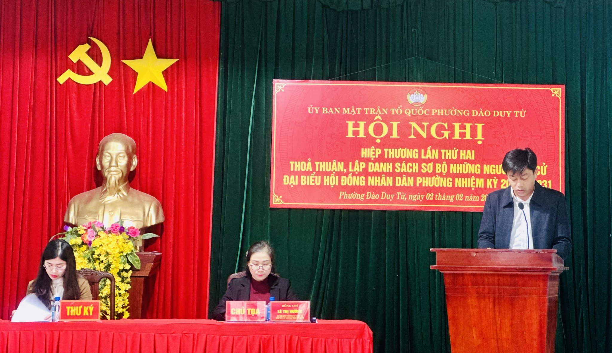 Hội nghị hiệp thương lần thứ hai thoả thuận, lập danh sách sơ bộ những người ứng cử Đại biểu Hội đồng nhân dân phường Đào Duy Từ khoá II, nhiệm kỳ 2026 – 2031.