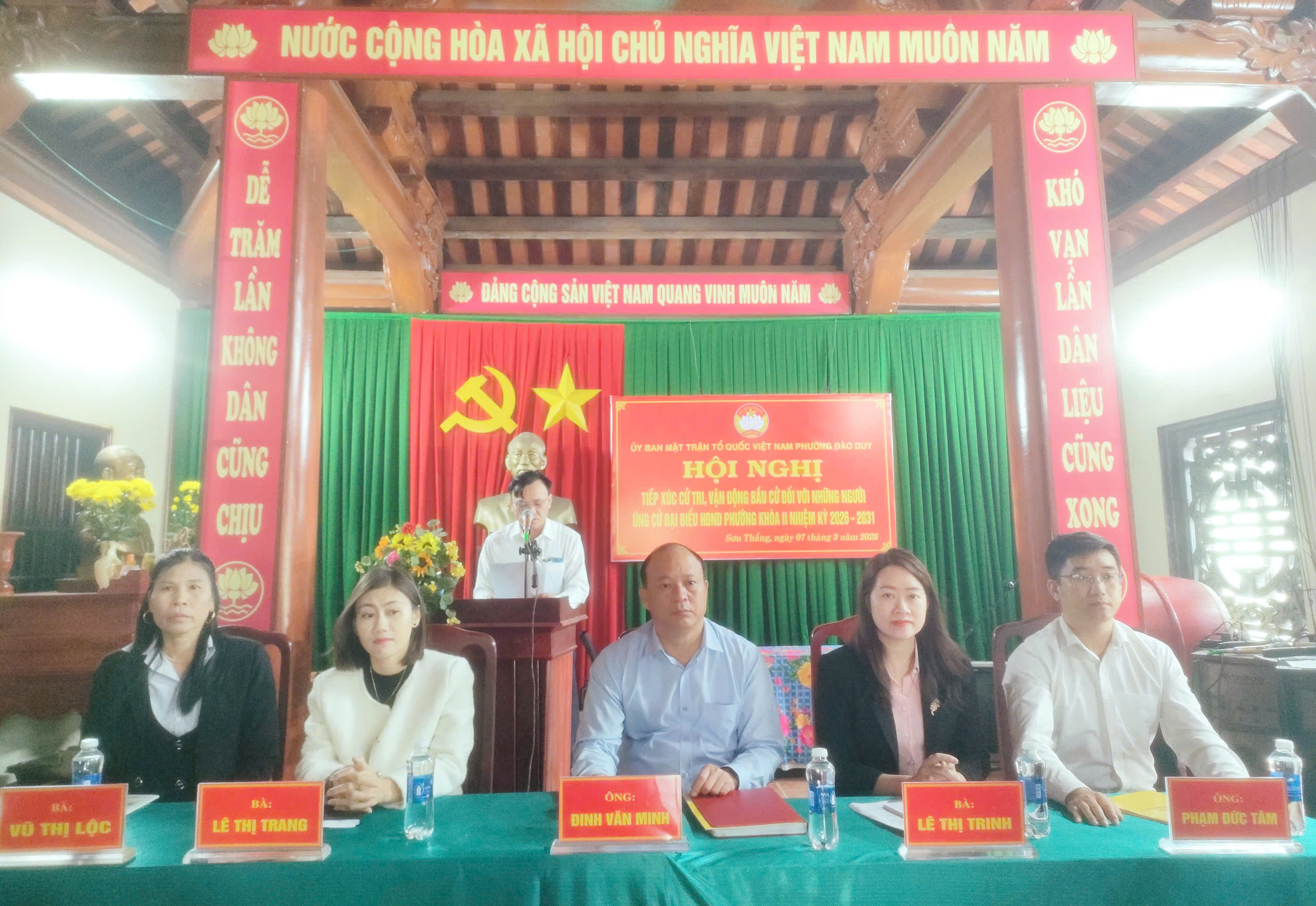 Hội nghị tiếp xúc cử tri vận động bầu cử đại biểu HĐND phường Đào Duy Từ khóa II, nhiệm kỳ 2026–2031 tại Đơn vị bầu cử số 1