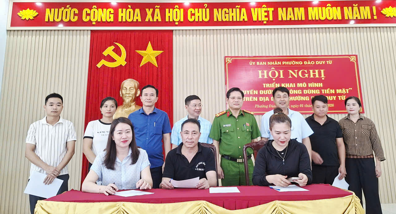 Phường Đào Duy từ triển khai mô hình “tuyến đường không dùng tiền mặt”.