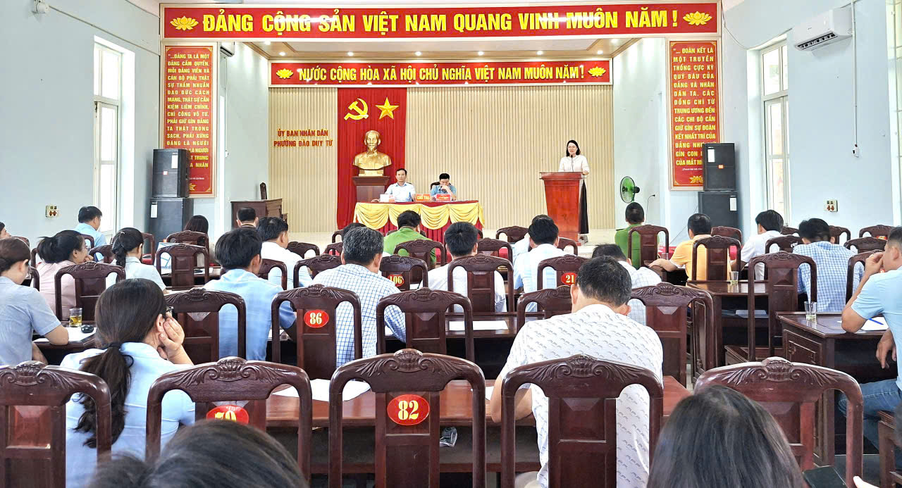 Phường Đào Duy Từ triển khai đợt cao điểm  làm giàu, làm sạch cơ sở dữ liệu Quốc Gia về đất đai. 