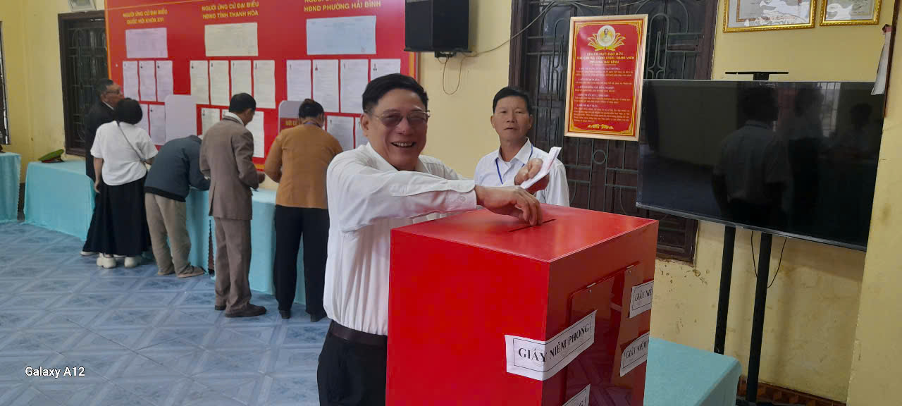 Cuộc bầu cử đại biểu Quốc hội và HĐND các cấp nhiệm kỳ 2026-2031 phường Hải Bình thành công tốt đẹp.