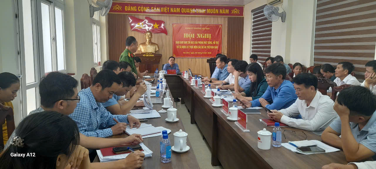 Ban chỉ đạo GPMB và hỗ trợ tái định cư phường Hải Bình tổ chức hội nghị đánh giá tình hình, kết quả thực hiện Giải phóng mặt bằng các dự án trên địa bàn, triển khai nhiệm vụ giải pháp trong thời gian tới của năm 2026.