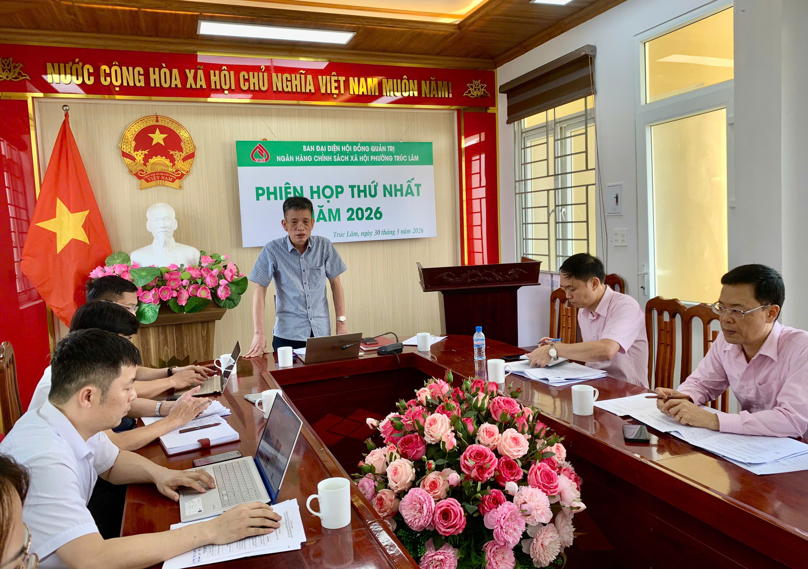 Họp phiên thứ nhất Ban đại diện HĐQT Ngân hàng Chính sách xã hội phường Trúc Lâm