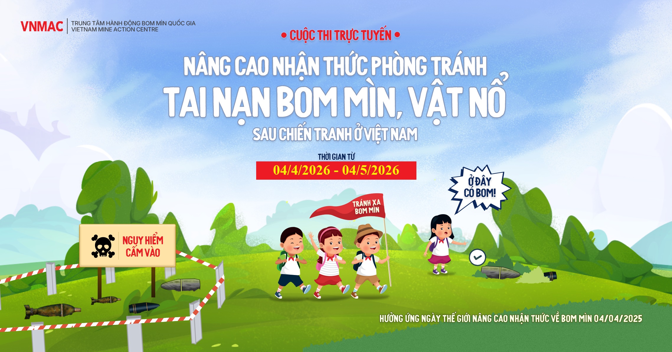 Hưởng ứng cuộc thi trực tuyến “Nâng cao nhận thức phòng tránh tai nạn bom mìn, vật nổ sau chiến tranh ở Việt Nam”