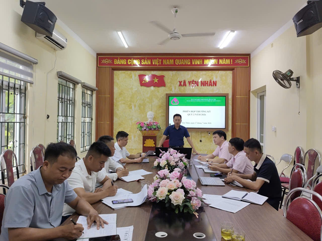 BAN ĐẠI DIỆN HỘI ĐỒNG QUẢN TRỊ NGÂN HÀNG CHÍNH SÁCH XÃ HỘI XÃ YÊN NHÂN TỔ CHỨC PHIÊN HỌP THƯỜNG KỲ QUÝ II NĂM 2026