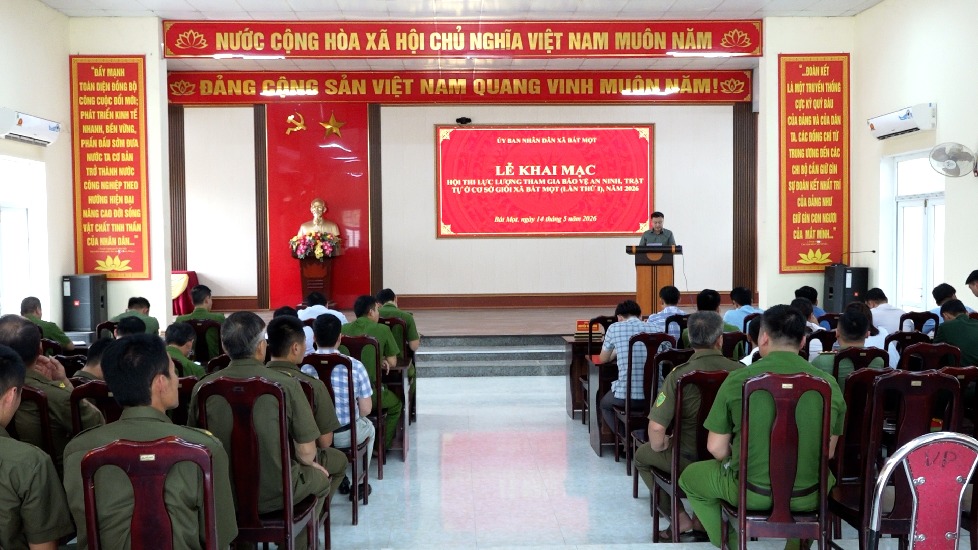 UBND xã Bát Mọt tổ chức Hội thi lực lượng tham gia bảo vệ ANTT ở cơ sở giỏi lần thứ I năm 2026 