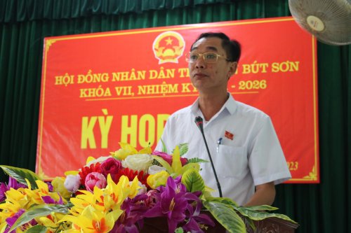 3. Đồng chí Hoàng Hải Thanh- TVHU- Bí Thu Đảng bộ -CT HĐND TT khai mạc.jpg