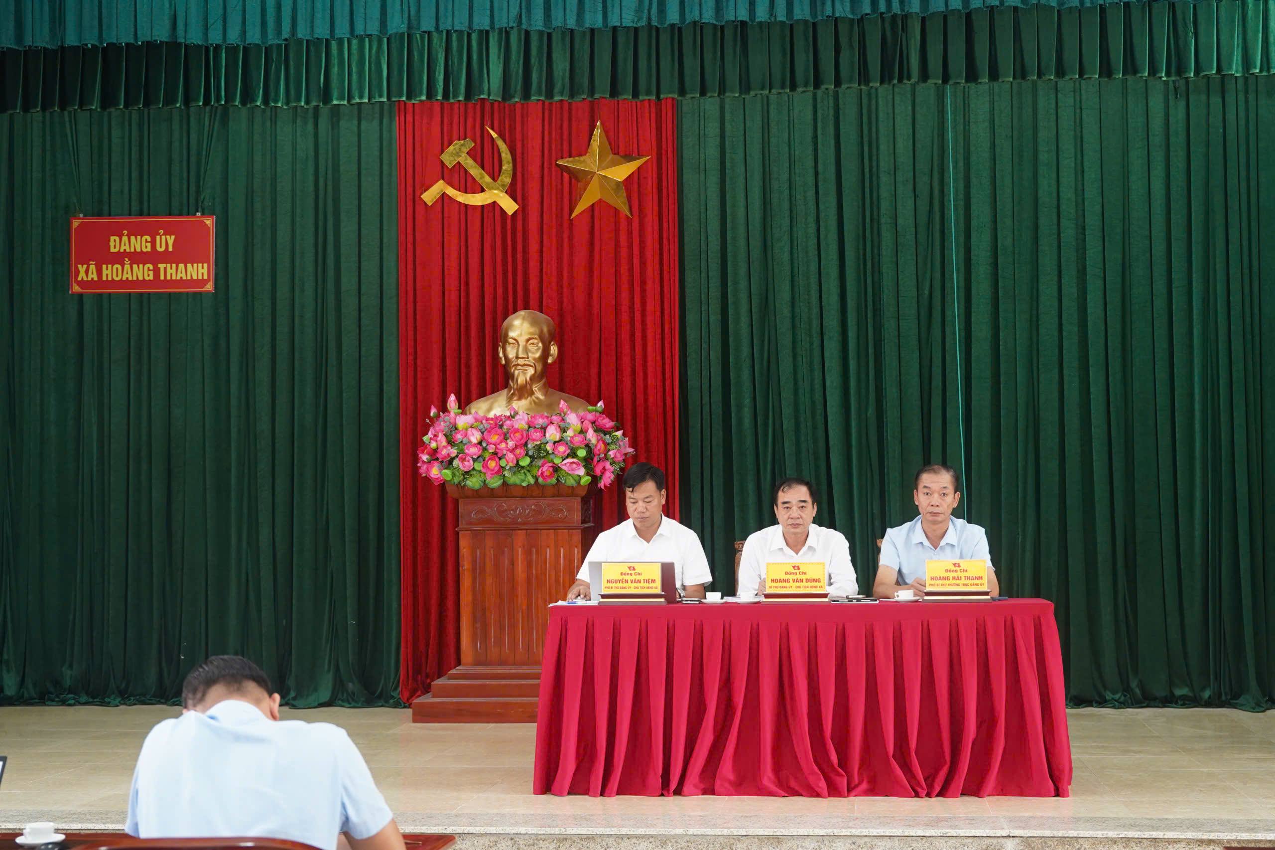 ĐẢNG ỦY XÃ HOẰNG THANH TỔ CHỨC HỘI NGHỊ CÁN BỘ CHỦ CHỐT TRIỂN KHAI NHIỆM VỤ TRỌNG TÂM
