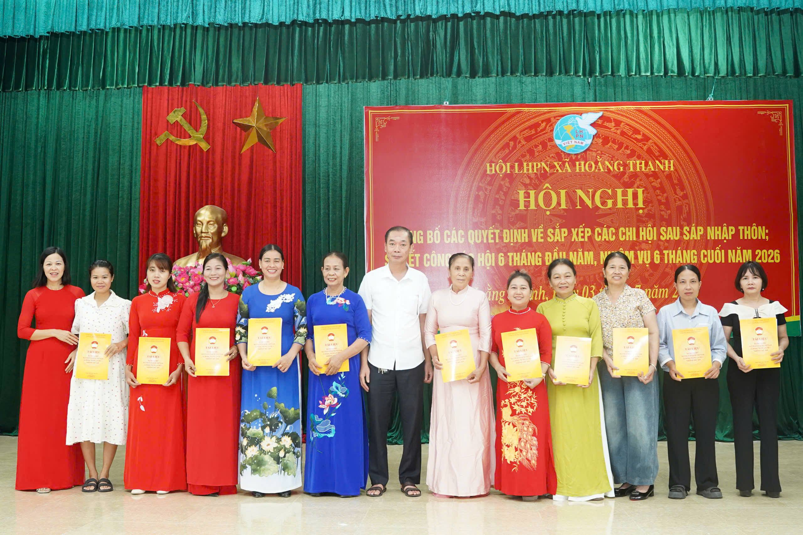 HỘI LIÊN HIỆP PHỤ NỮ XÃ HOẰNG THANH TỔ CHỨC HỘI NGHỊ CÔNG BỐ CÁC QUYẾT ĐỊNH SAU SẮP XẾP CHI HỘI PHỤ NỮ VÀ SƠ KẾT CÔNG TÁC HỘI 6 THÁNG ĐẦU NĂM 2026