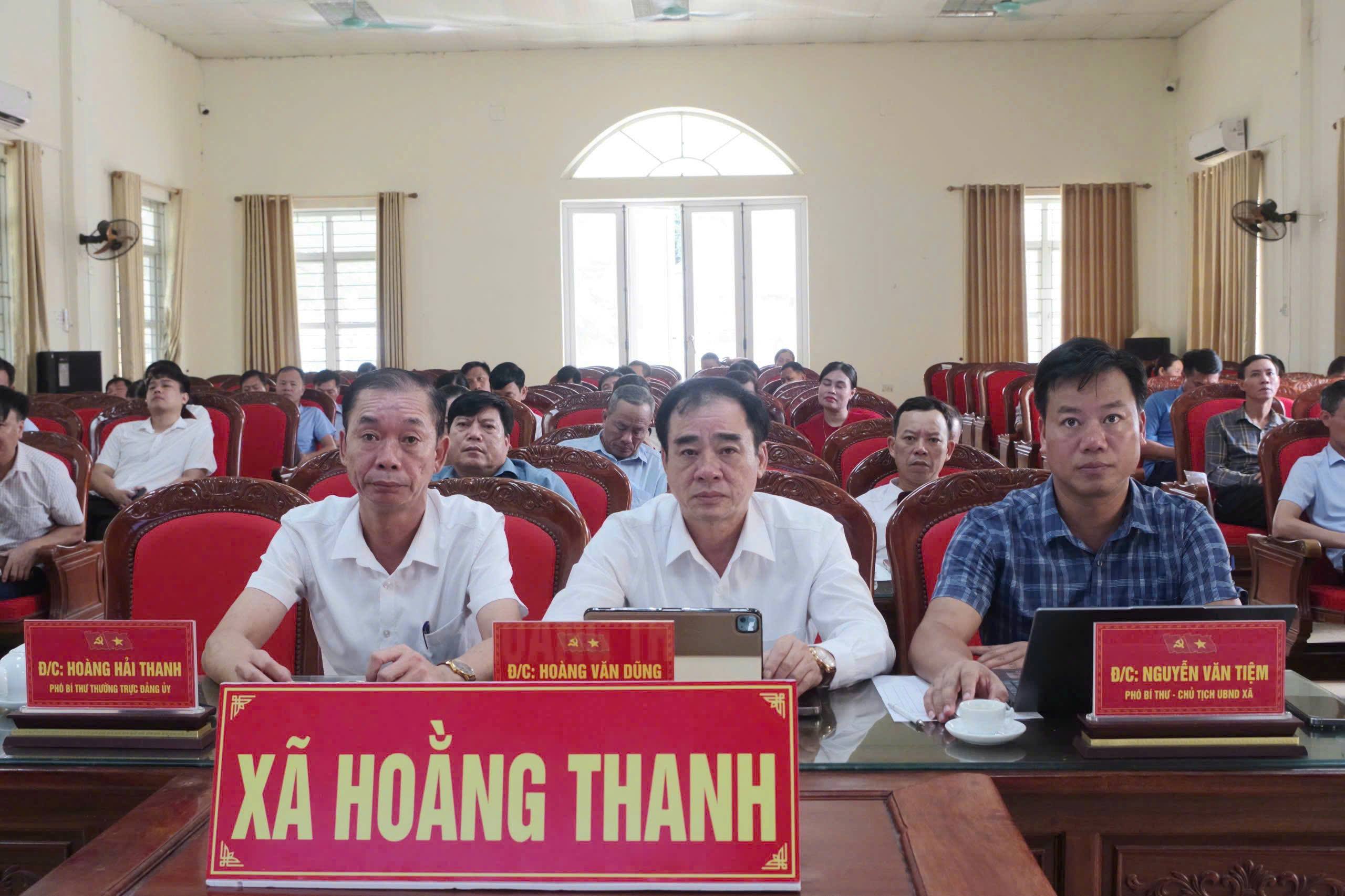ĐẢNG ỦY XÃ HOẰNG THANH THAM GIA HỘI NGHỊ SƠ KẾT THỰC HIỆN NGHỊ QUYẾT SỐ 57-NQ/TW CỦA BỘ CHÍNH TRỊ VÀ PHONG TRÀO “BÌNH DÂN HỌC VỤ SỐ”