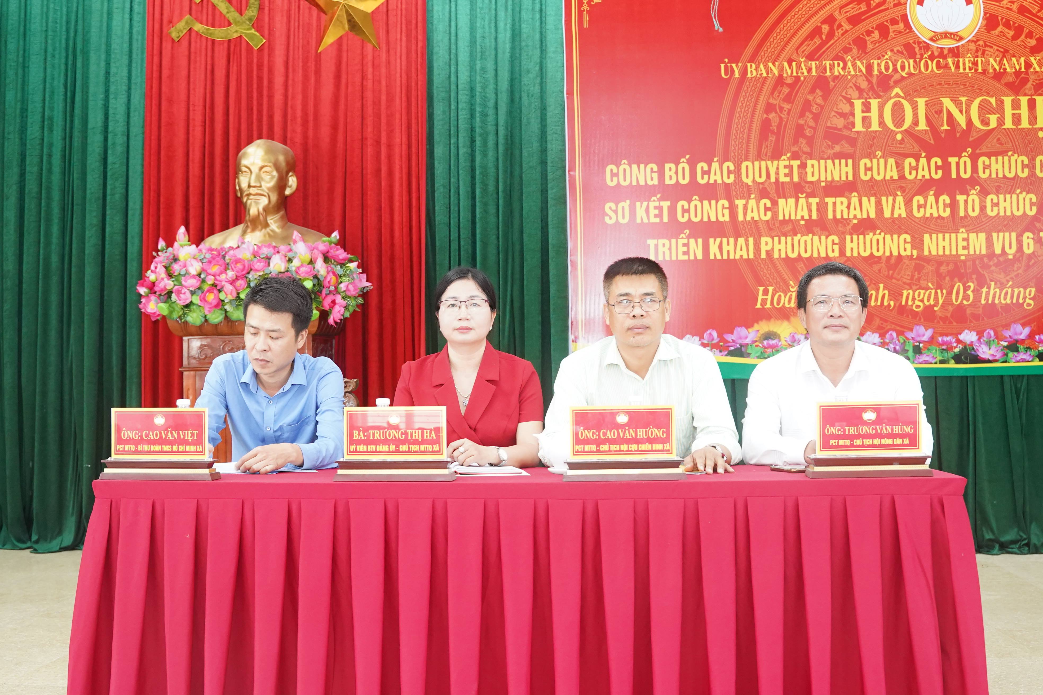 ỦY BAN MTTQ VIỆT NAM XÃ HOẰNG THANH TỔ CHỨC HỘI NGHỊ CÔNG BỐ CÁC QUYẾT ĐỊNH CỦA CÁC ĐOÀN THỂ CHÍNH TRỊ - XÃ HỘI VÀ SƠ KẾT CÔNG TÁC MẶT TRẬN 6 THÁNG ĐẦU NĂM 2026