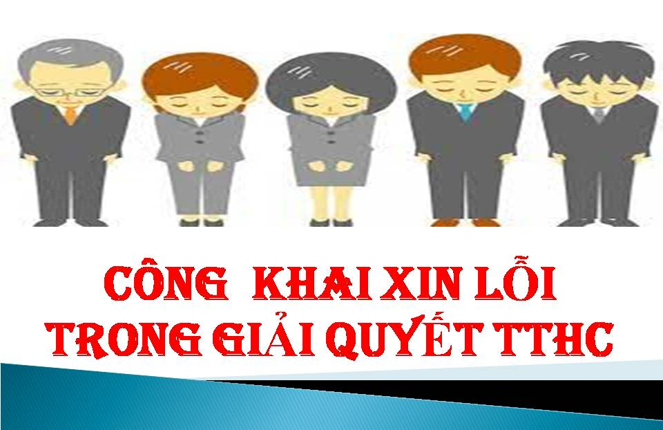 Thư xin lỗi về trả kết quả thủ tục hành chính quá hạn của bà Lê Thị Nếp