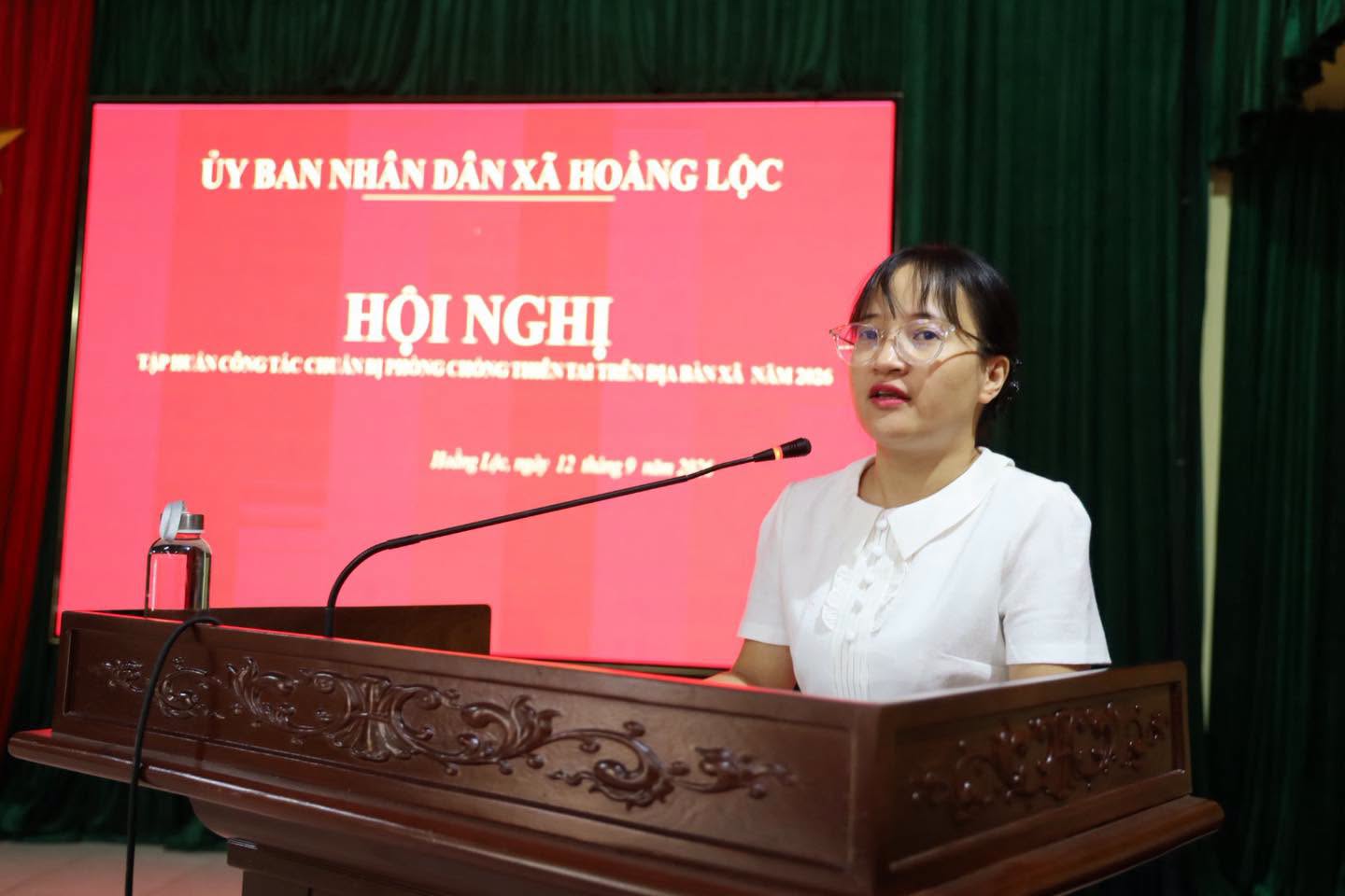 HOẰNG LỘC TỔ CHỨC HỘI NGHỊ TẬP HUẤN CÔNG TÁC CHUẨN BỊ PHÒNG, CHỐNG THIÊN TAI NĂM 2026