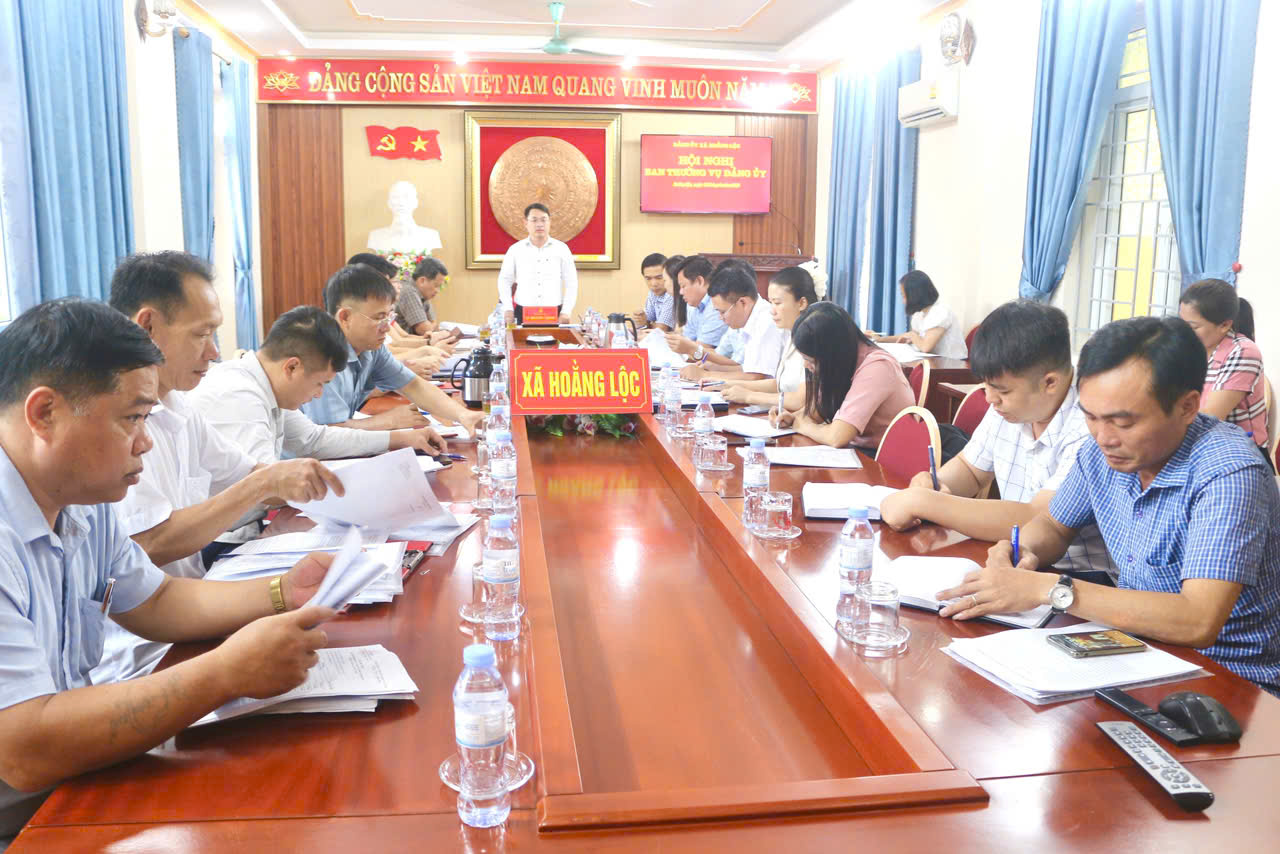 Hội nghị Ban Thường vụ Đảng ủy xã Hoằng Lộc