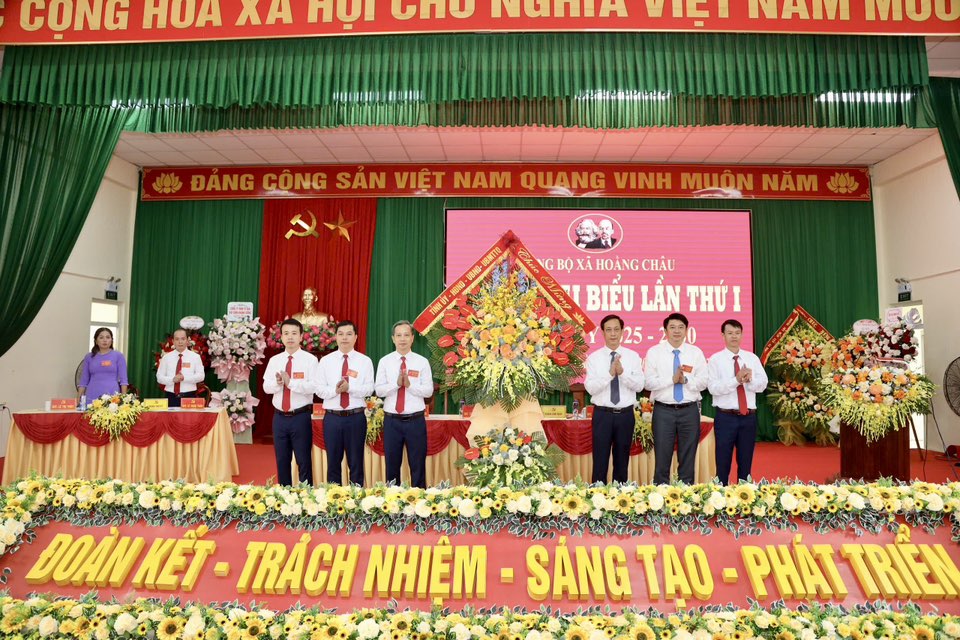 ĐẢNG BỘ XÃ HOẰNG CHÂU LONG TRỌNG TỔ CHỨC ĐẠI HỘI ĐẠI BIỂU LẦN THỨ I, NHIỆM KỲ 2025 – 2030