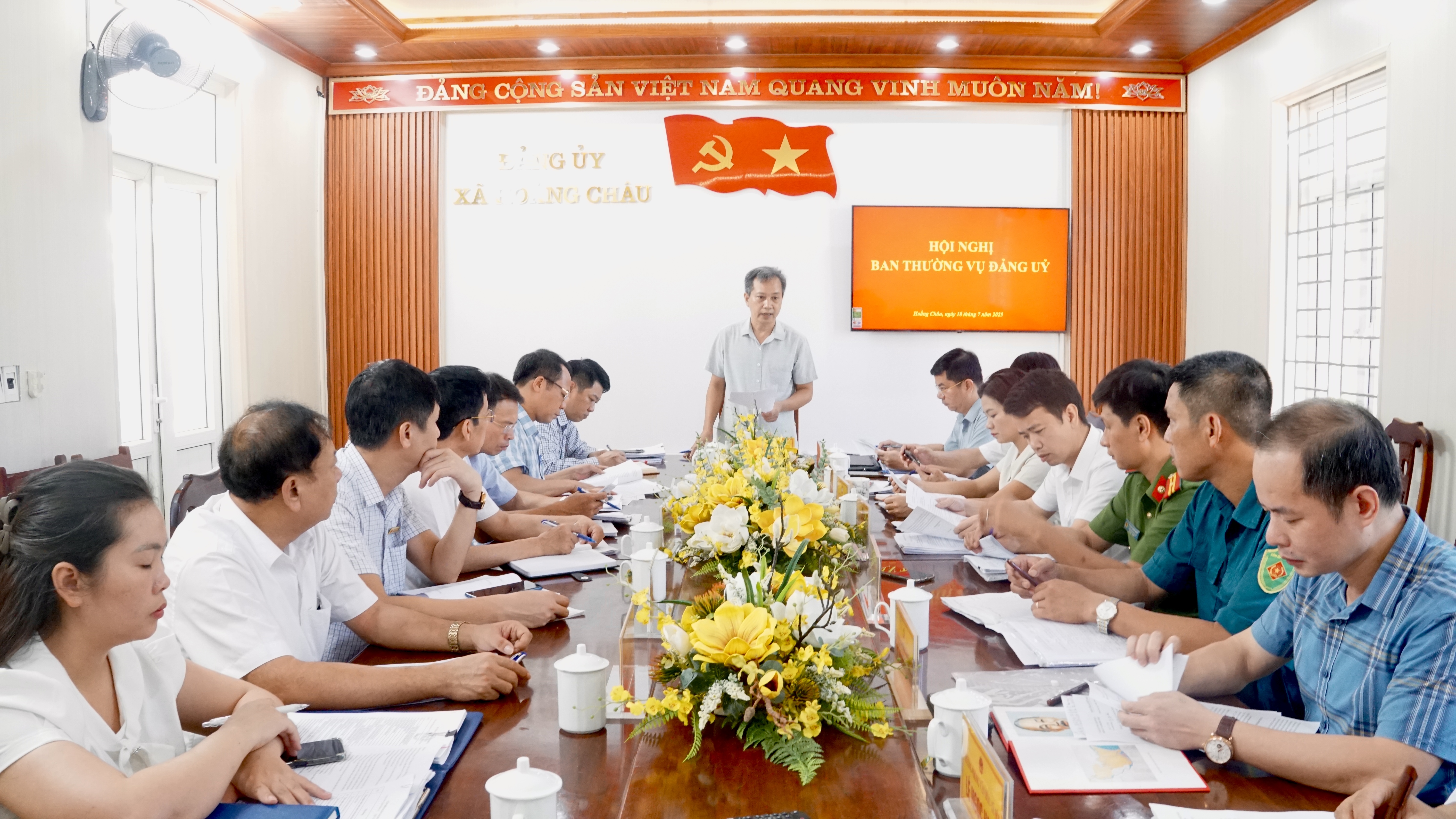 Xã Hoằng Châu tổ chức hội nghị Ban thường vụ, Ban chấp hành và tiểu ban nội dung phục vụ Đại hội Đảng bộ nhiệm kỳ 2025–2030