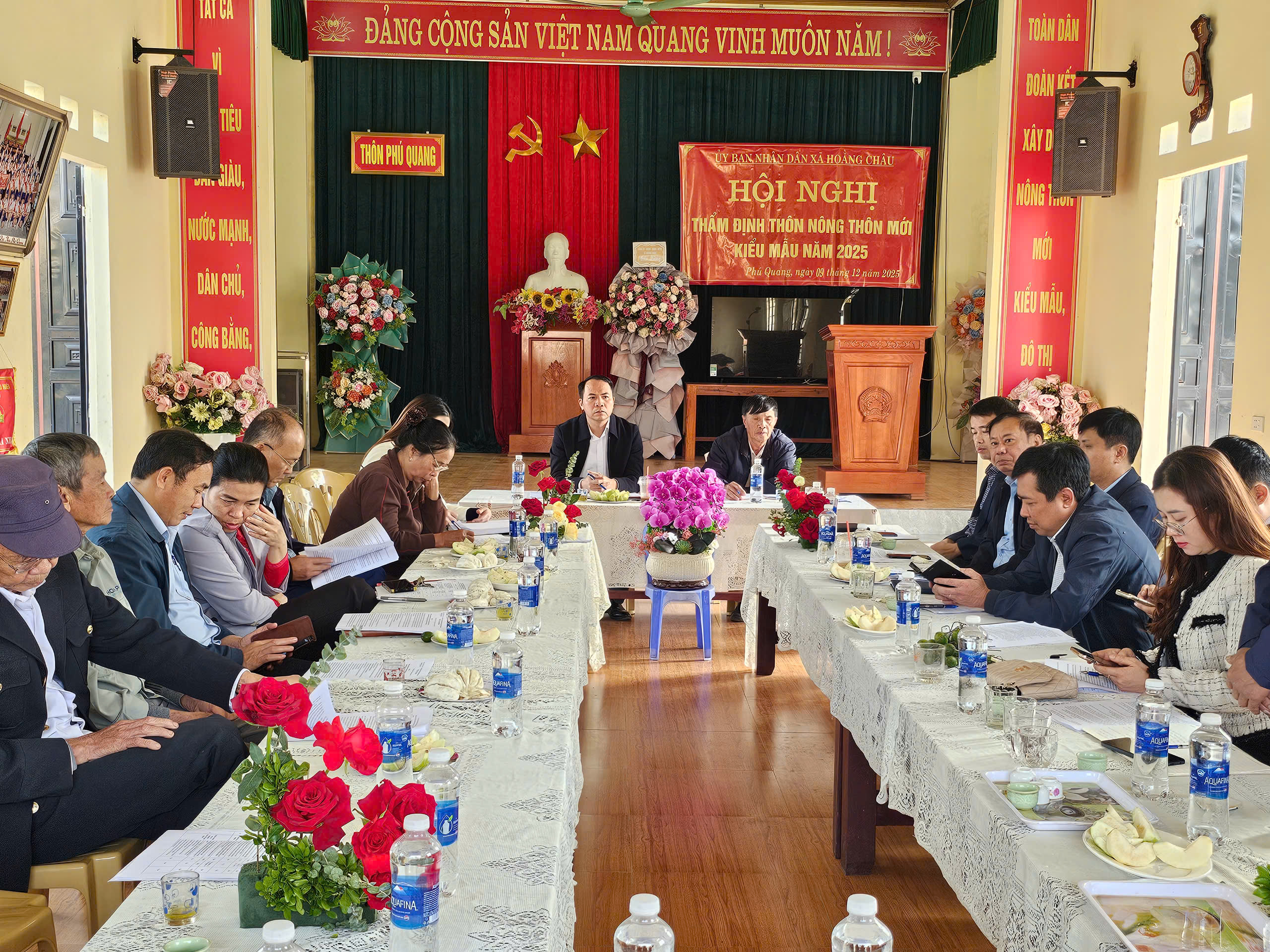 Hội nghị đánh giá các tiêu chí Nông thôn mới kiểu mẫu thôn Phú Quang