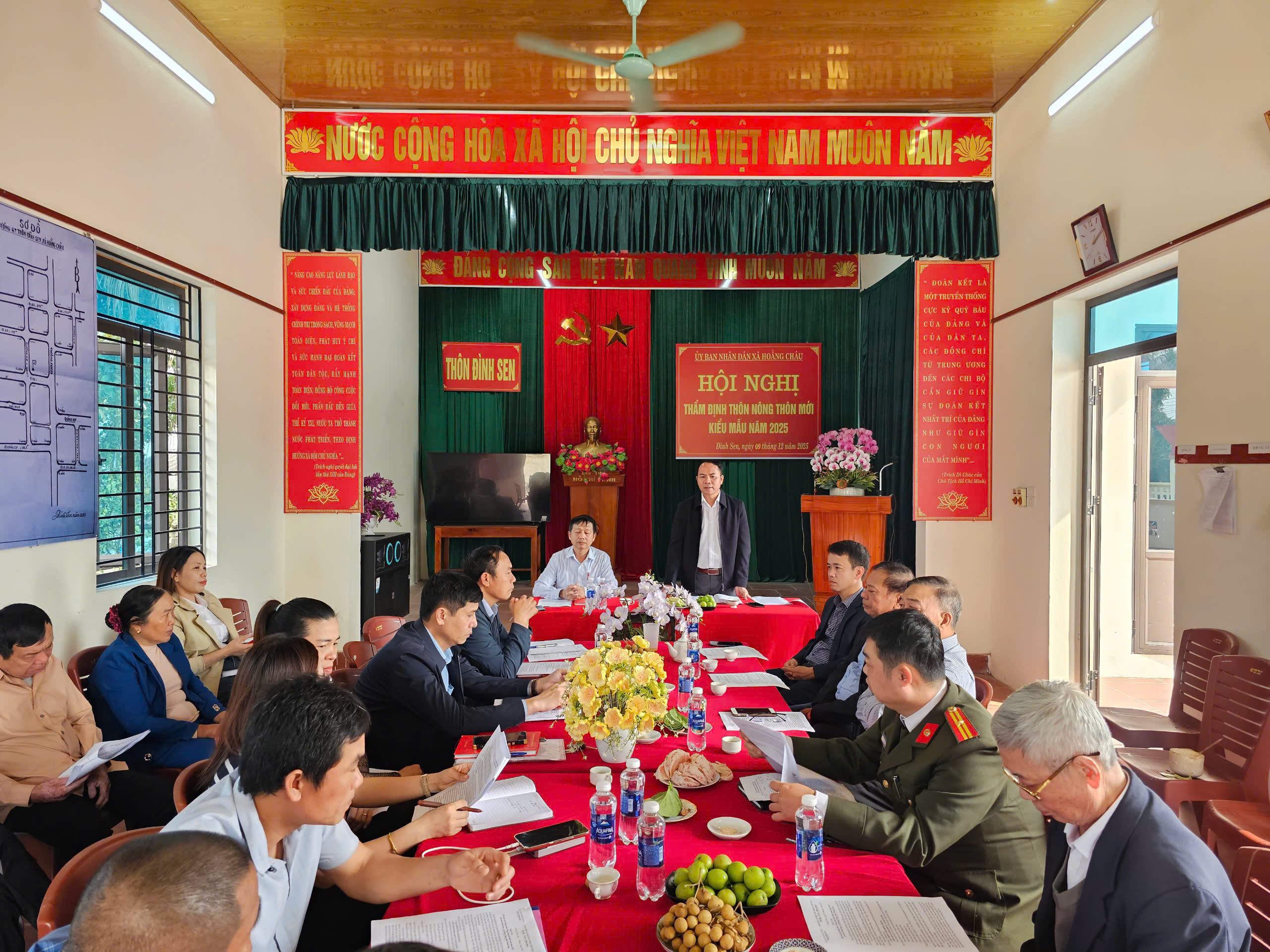 Hội nghị đánh giá các tiêu chí Nông thôn mới kiểu mẫu thôn Đình Sen