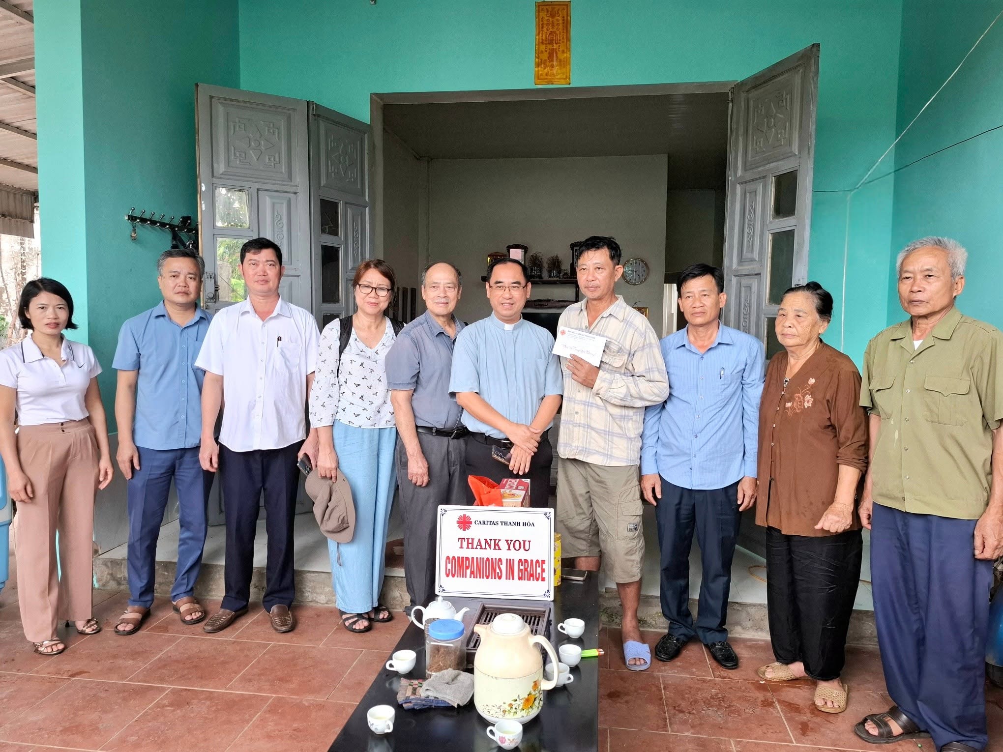 Có thể là hình ảnh về một hoặc nhiều người và văn bản cho biết 'THANK YOU COMPANIONS GRACE'