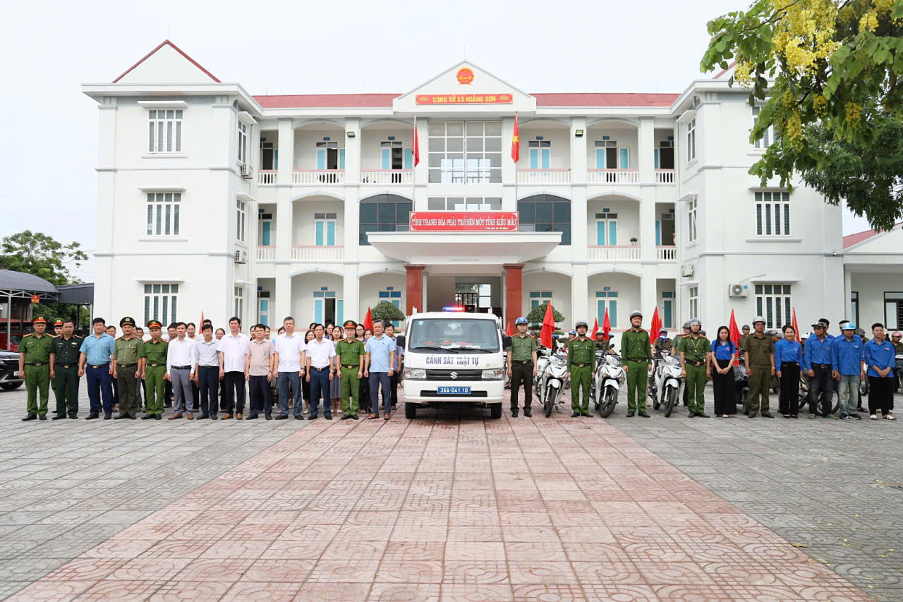 XÃ HOẰNG SƠN: TỔ CHỨC RA QUÂN THỰC HIỆN CAO ĐIỂM THIẾT LẬP TRẬT TỰ CÔNG CỘNG TRÊN ĐỊA BÀN XÃ