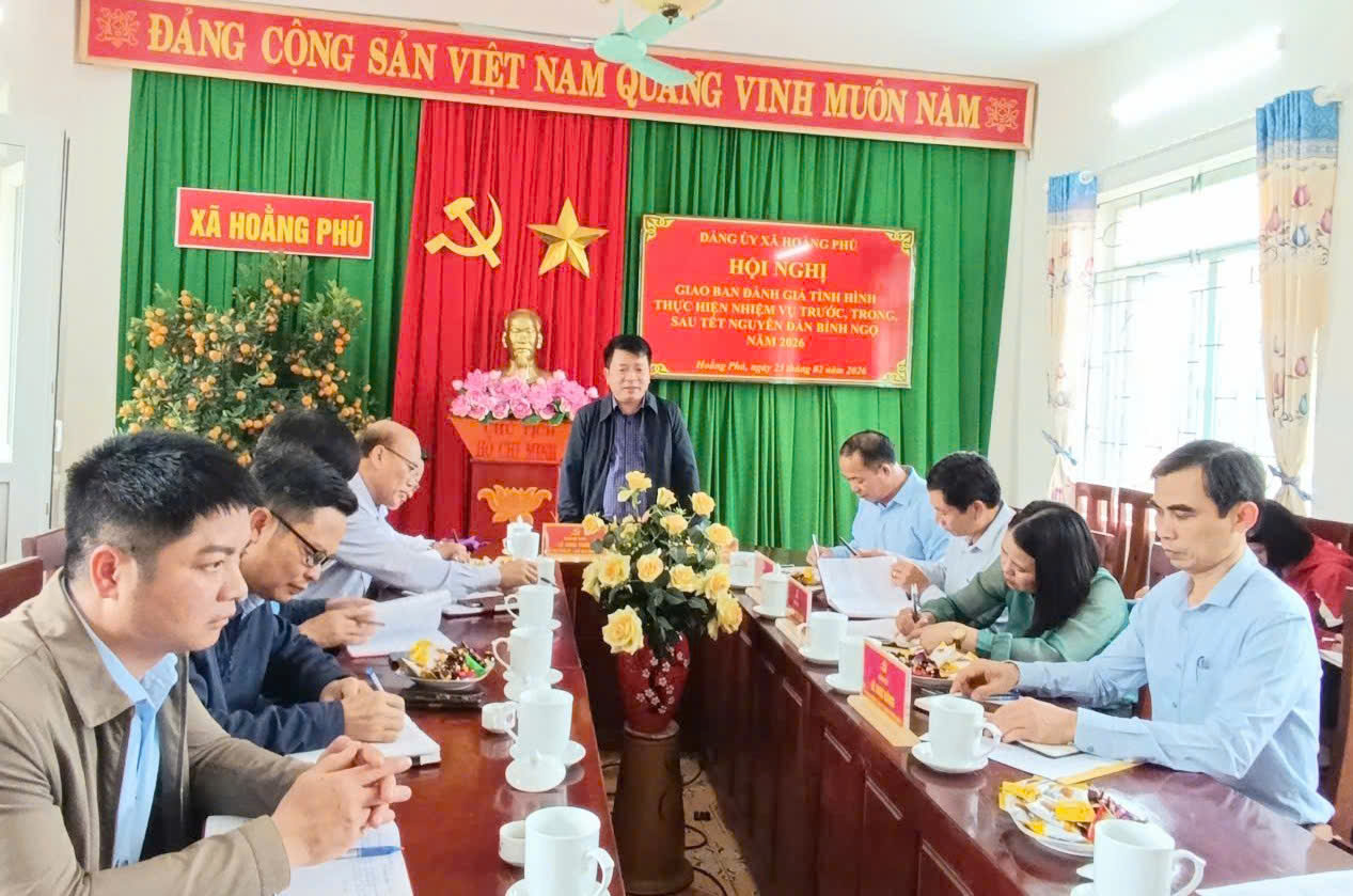 HỘI NGHỊ GIAO BAN ĐÁNH GIÁ TÌNH HÌNH THỰC HIỆN NHIỆM VỤ TRƯỚC TRONG VÀ SAU TẾT NGUYÊN ĐÁN BÍNH NGỌ 2026: KHÍ THẾ MỚI, QUYẾT TÂM CAO, HÀNH ĐỘNG QUYẾT LIỆT NGAY TỪ ĐẦU NĂM.