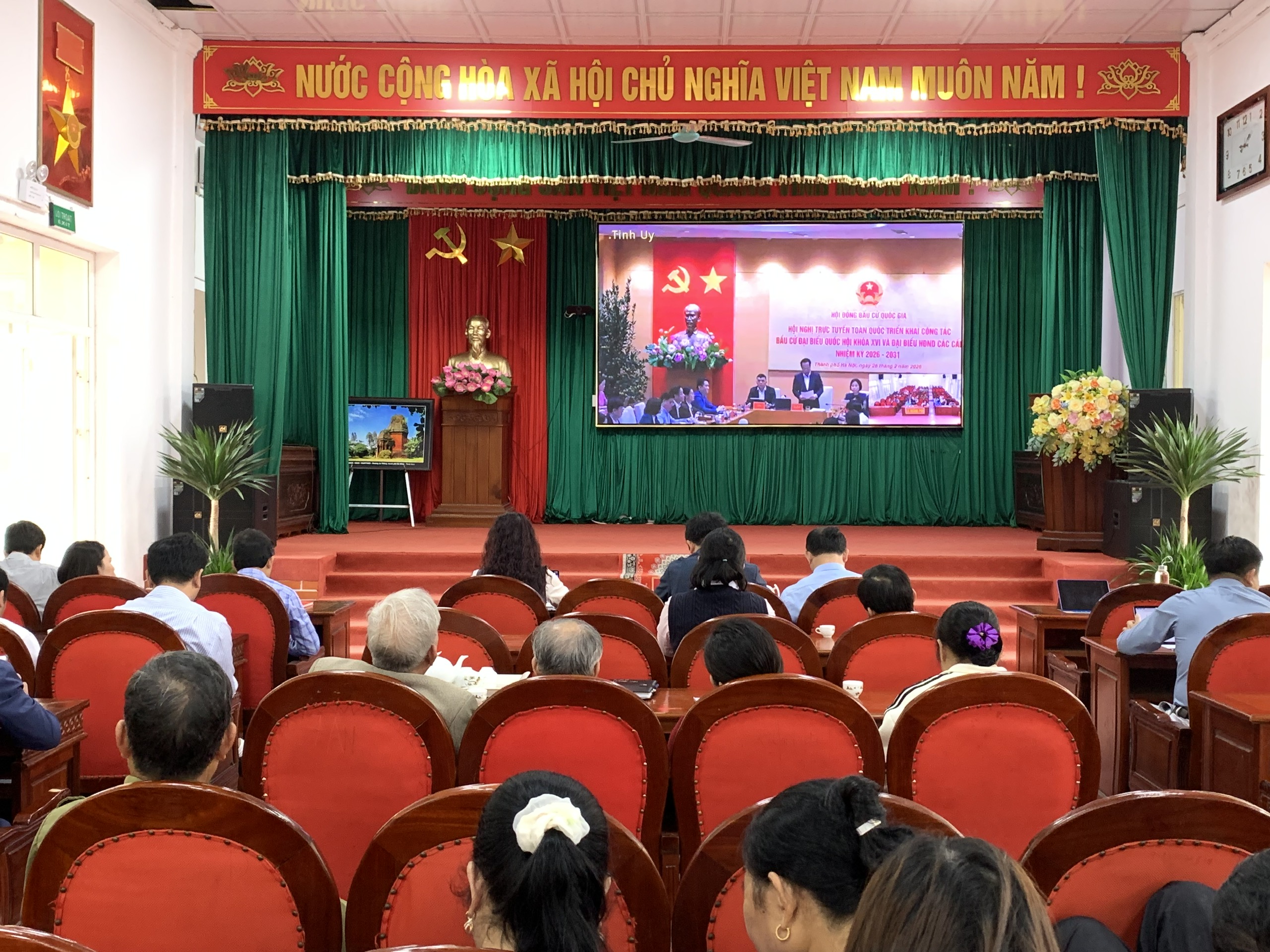 Xã Hoằng Phú tham dự Hội nghị trực tuyến toàn quốc về công tác bầu cử đại biểu Quốc hội khóa XVI và HĐND các cấp nhiệm kỳ 2026–2031