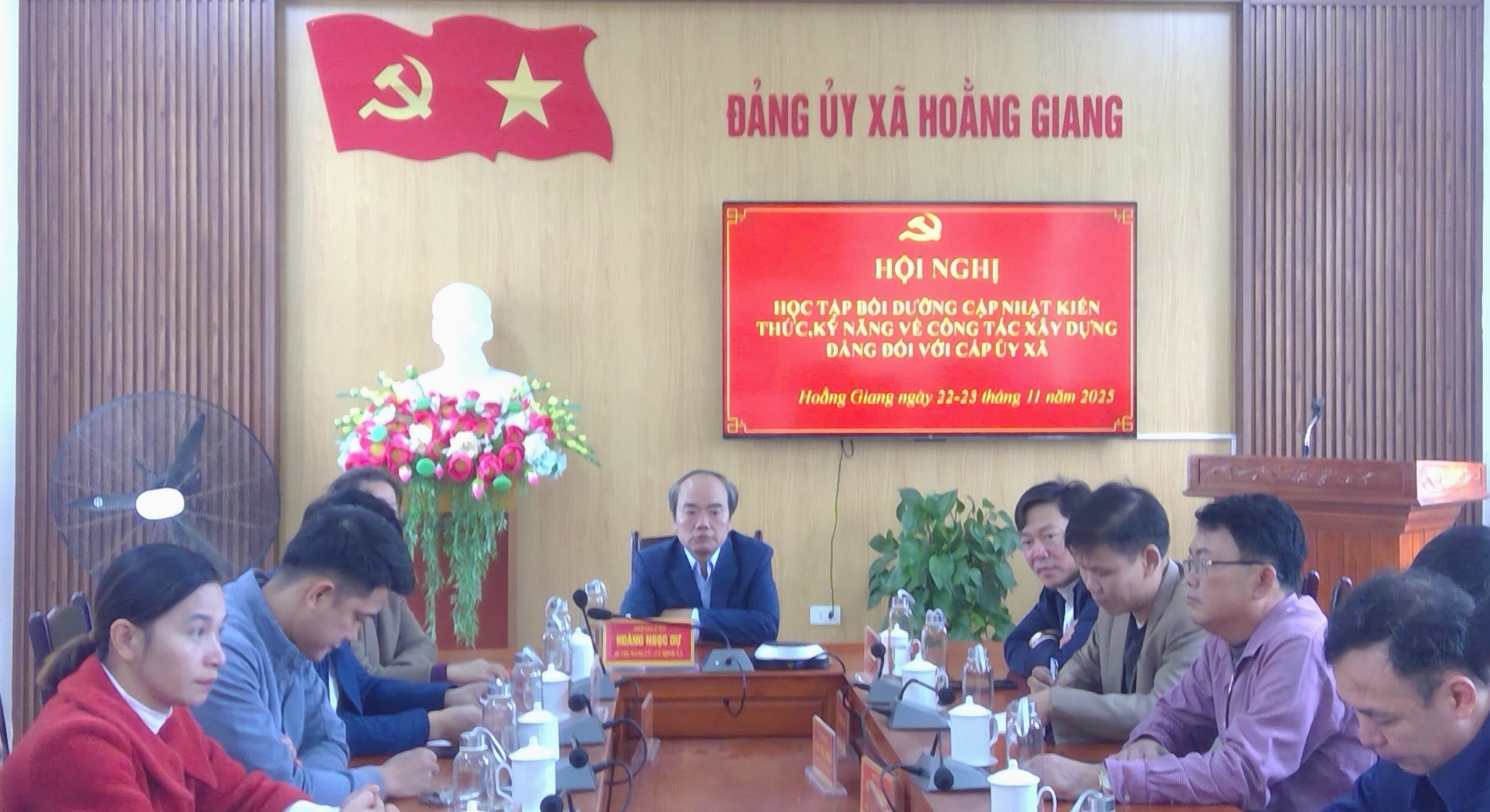 Xã Hoằng Giang tham dự lớp bồi dưỡng, cập nhật kiến thức, kỹ năng công tác xây dựng Đảng đối với cấp ủy cấp xã.