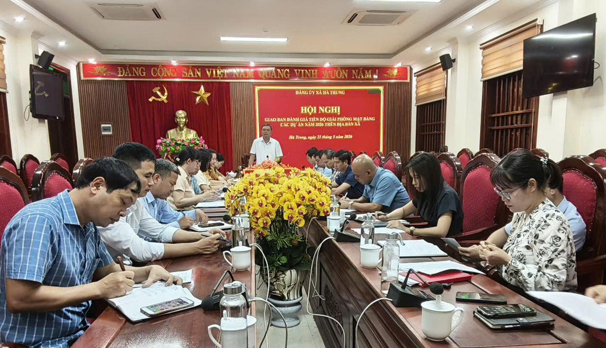 Hội nghị Ban Thường vụ Đảng ủy, đánh giá  thực hiện công tác giải phóng mặt bằng các dự án trên địa bàn xã năm 2026