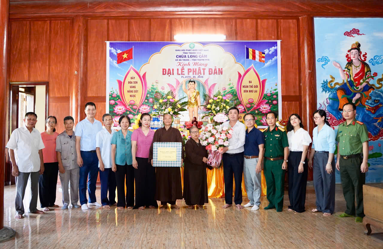 Đồng chí Bí thư Đảng ủy Lê Văn Dậu, Thăm và tặng quà các chùa Nhân dịp Đại lễ Phật đản Phật lịch 2570 – Dương lịch 2026,
