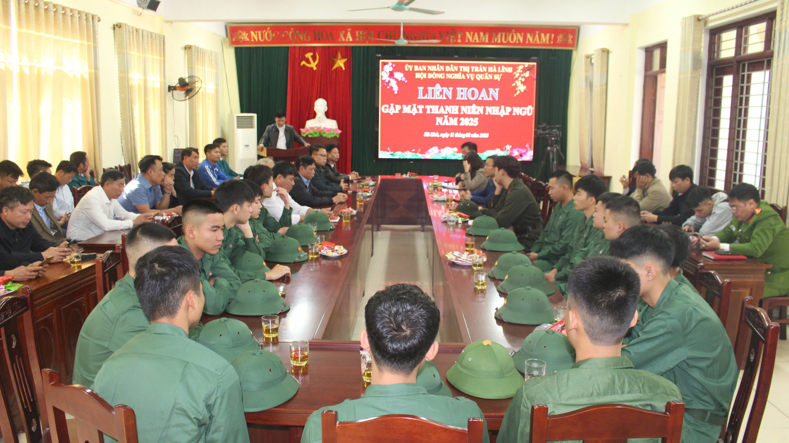 Các xã Yến Sơn, Hà Ngọc, thị trấn Hà Trung, Thị Trấn Hà Lĩnh tổ chức Liên hoan gặp mặt thanh niên nhập ngũ năm 2025