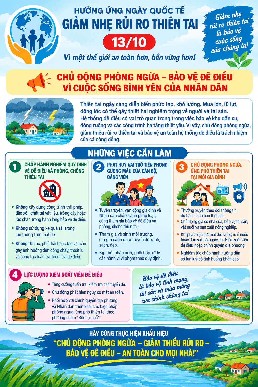 Xã Lĩnh Toại hưởng ứng ngày quốc tế giảm nhẹ rủi ro thiên tai 13/10