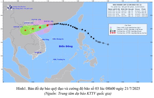 Bão số 3 di chuyển theo hướng Tây Tây Nam với tốc độ 15- 20km/h- Ảnh 2.