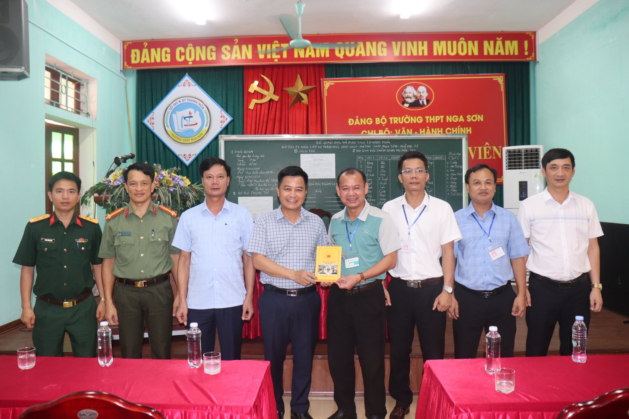 ĐOÀN CÔNG TÁC XÃ NGA SƠN THĂM, ĐỘNG VIÊN CÁC ĐIỂM THI TUYỂN SINH VÀO LỚP 10 THPT NĂM HỌC 2026 – 2027