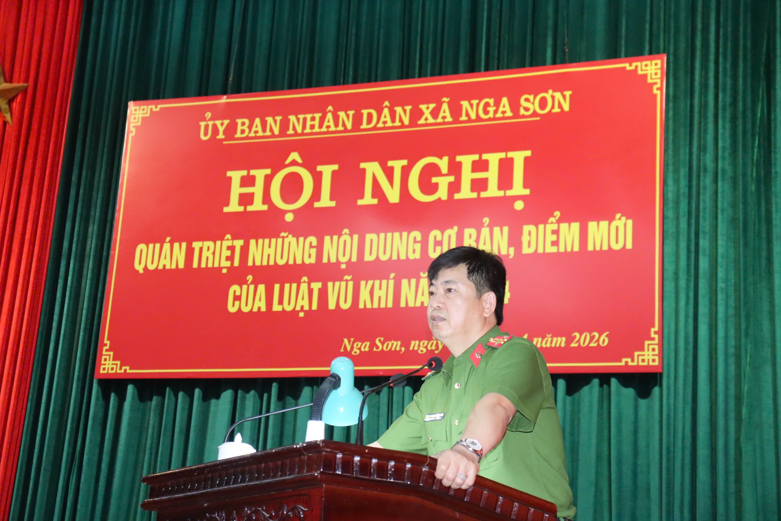 HỘI NGHỊ TUYÊN TRUYỀN LUẬT QUẢN LÝ, SỬ DỤNG VŨ KHÍ, VẬT LIỆU NỔ, CÔNG CỤ HỖ TRỢ